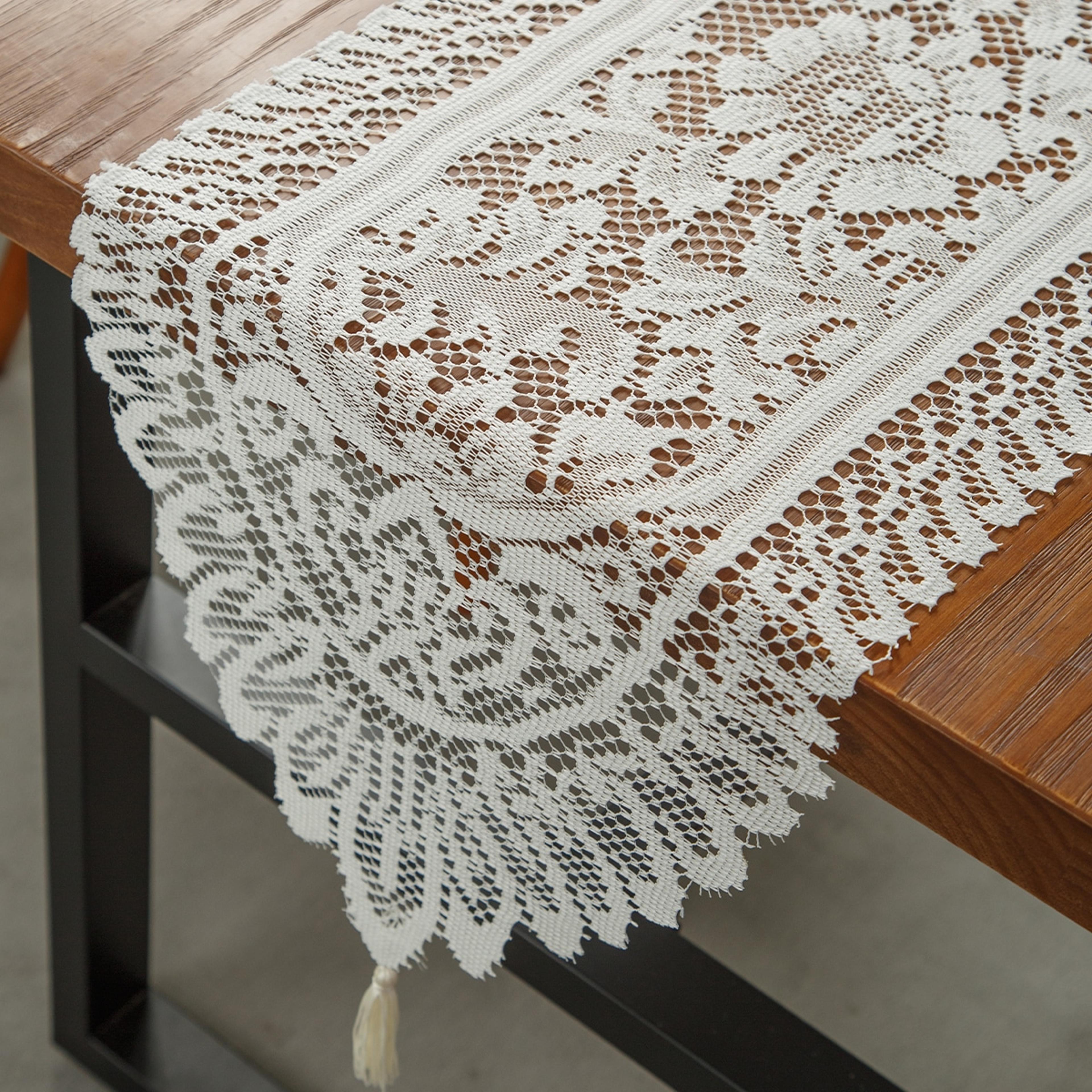 american retro lace mesh dining mat elegant home table decor set
