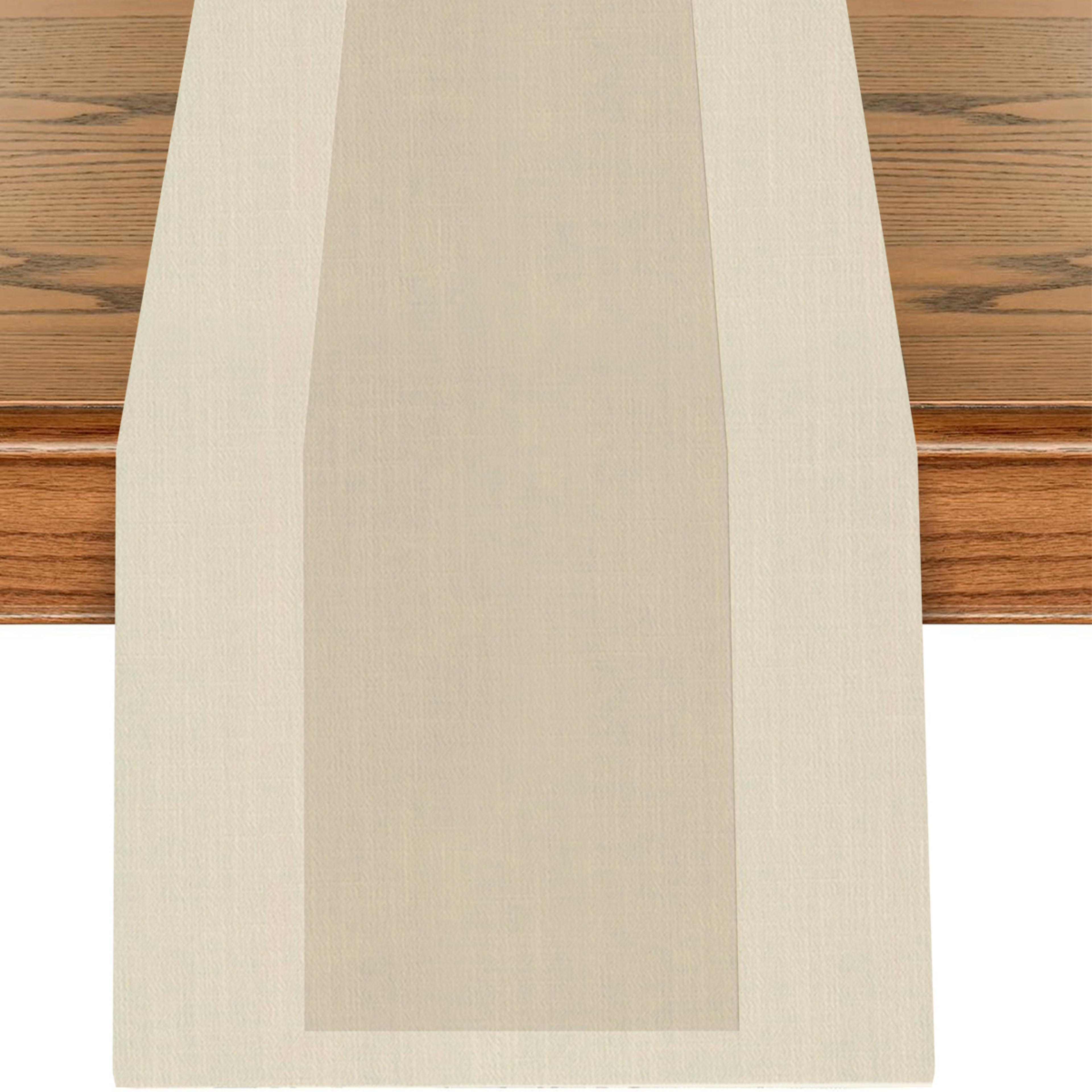 serene beige table runner minimalist home & holiday decor