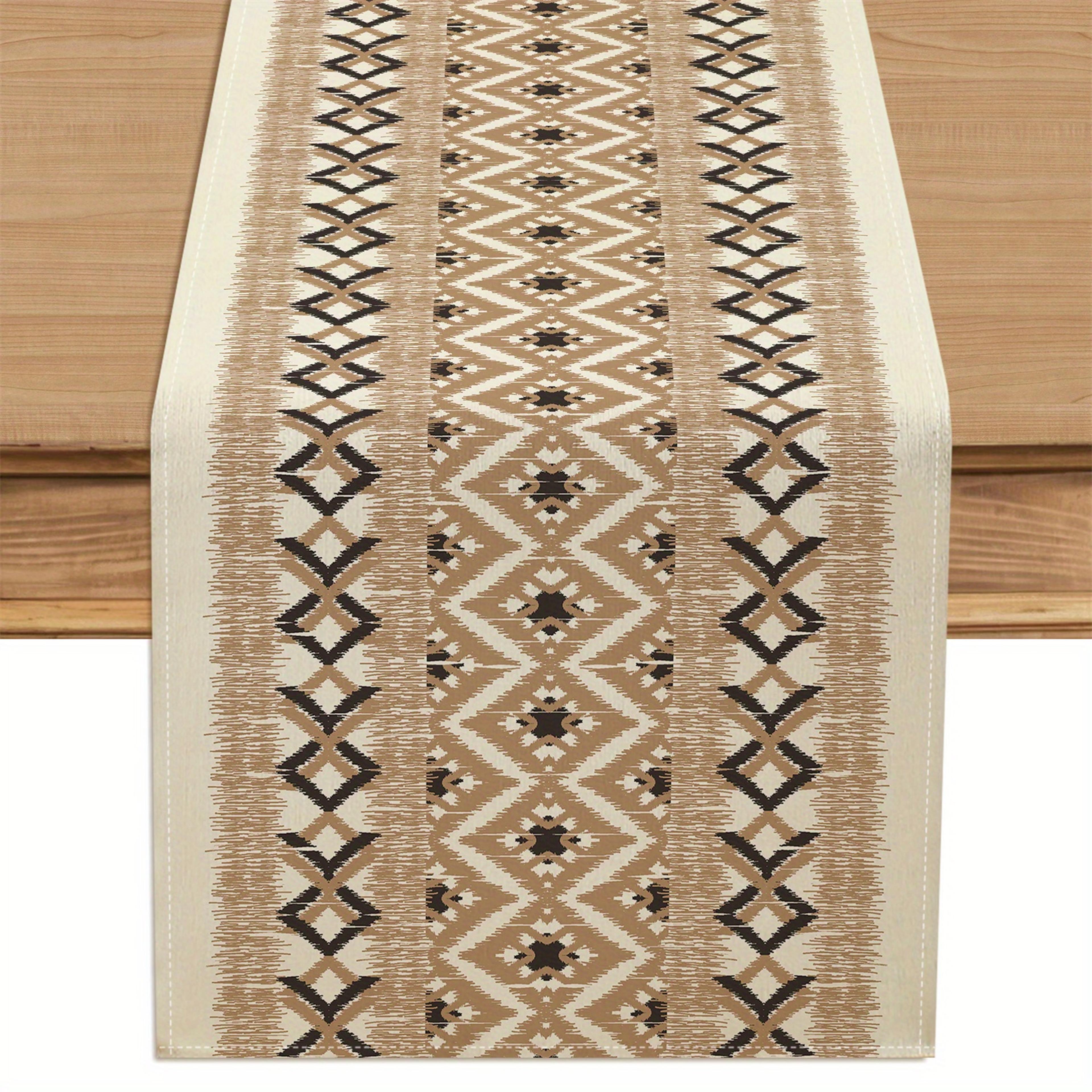 bohemian table runner linen dinner party & home decor accent