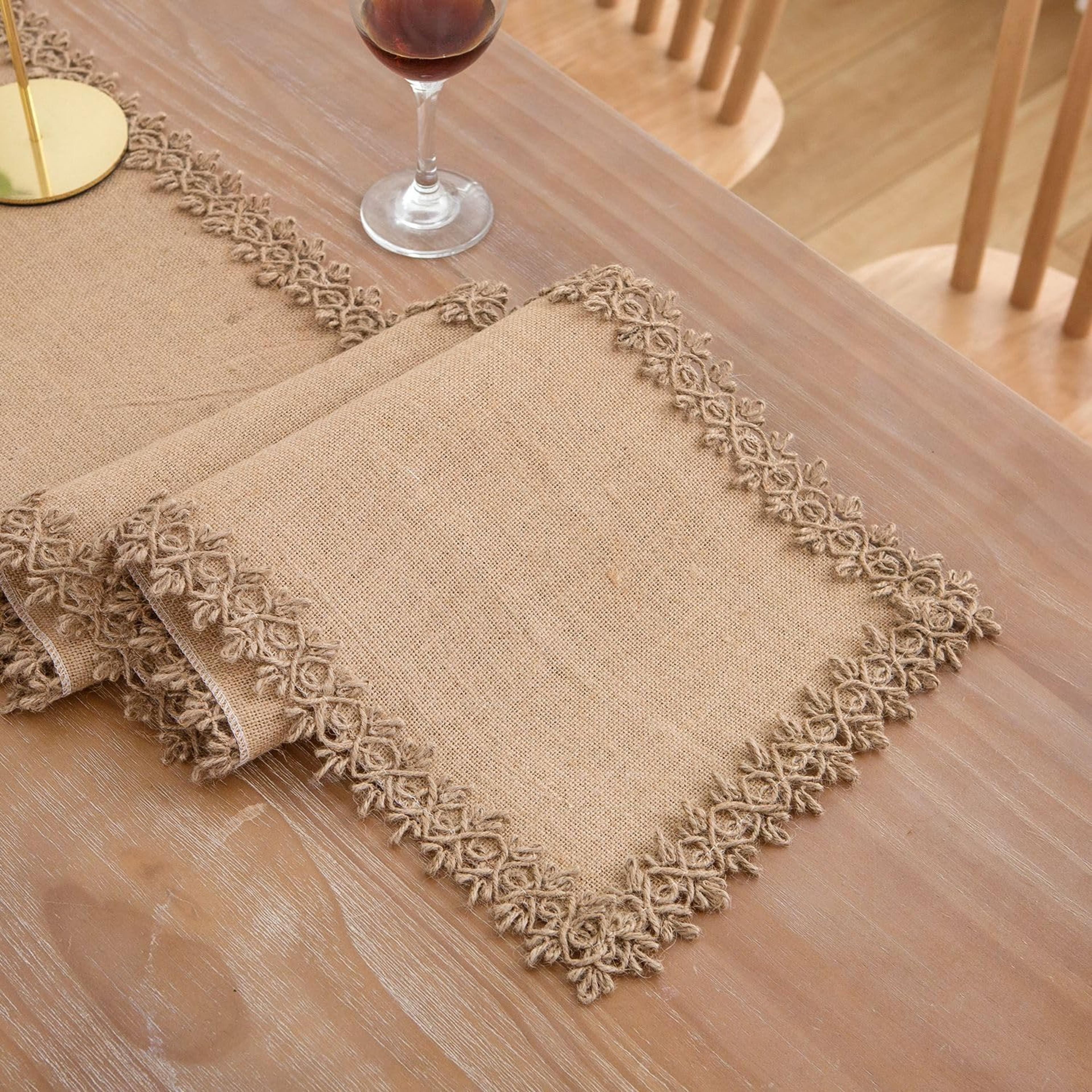 rustic jute burlap table runner vintage wedding & home decor