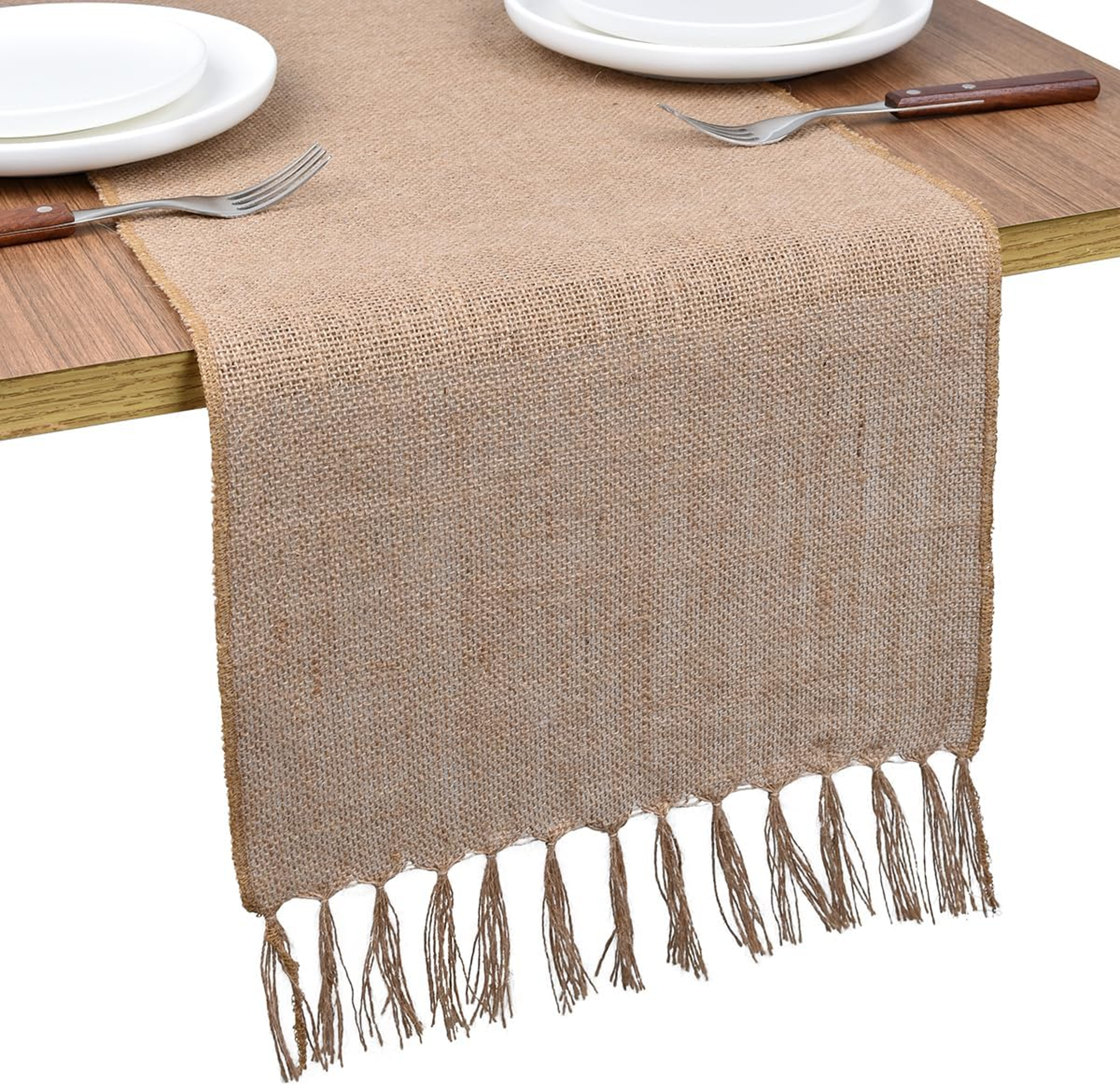 rustic jute table runner farmhouse burlap dining decor