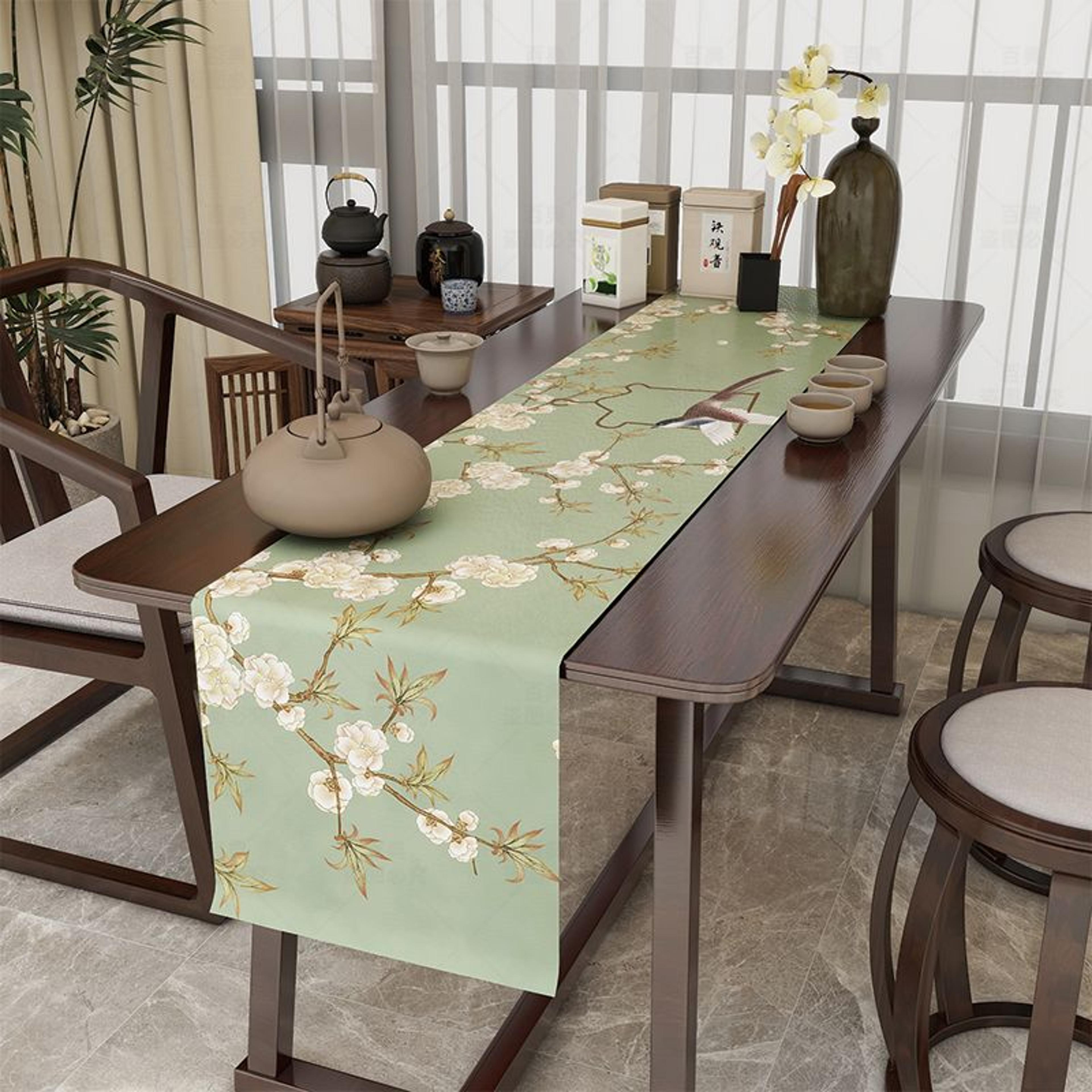 premium rectangular table runner for dining table & kitchen decor anti stain & elegant design