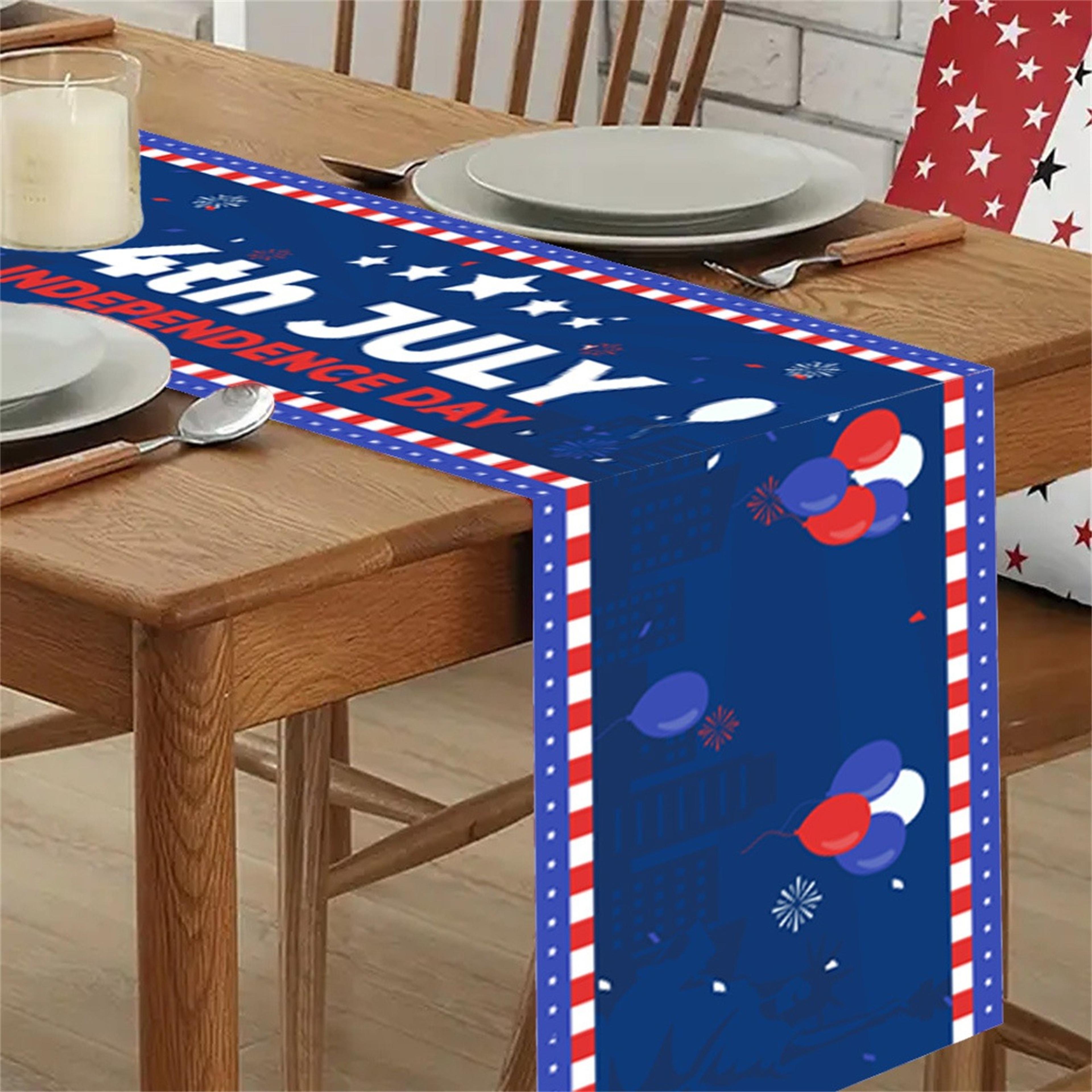 table runner festive independence day table decor for dinner party