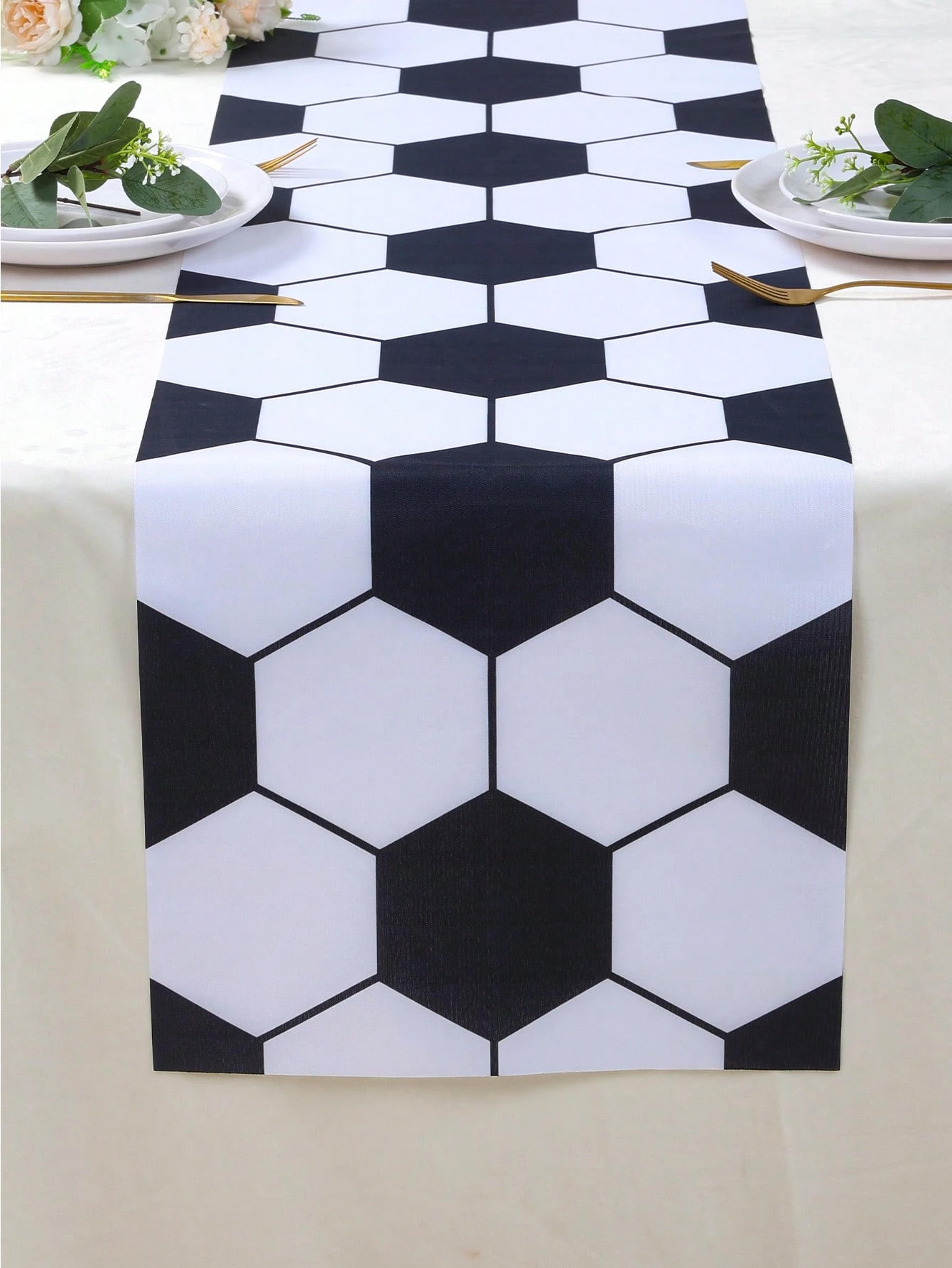 soccer field linen soccer table runner for game day decor