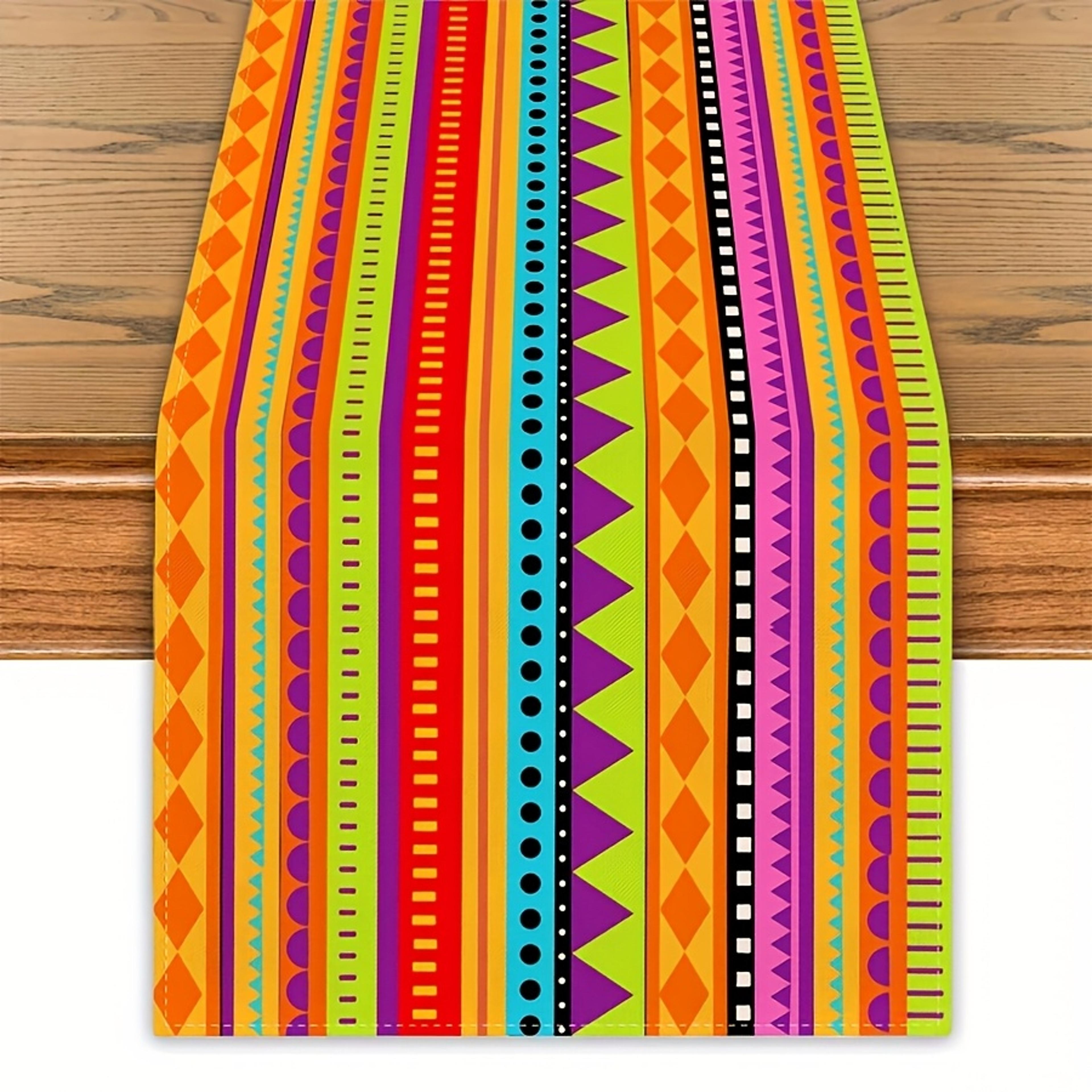 cinco de mayo linen table runner mexican fiesta party decor