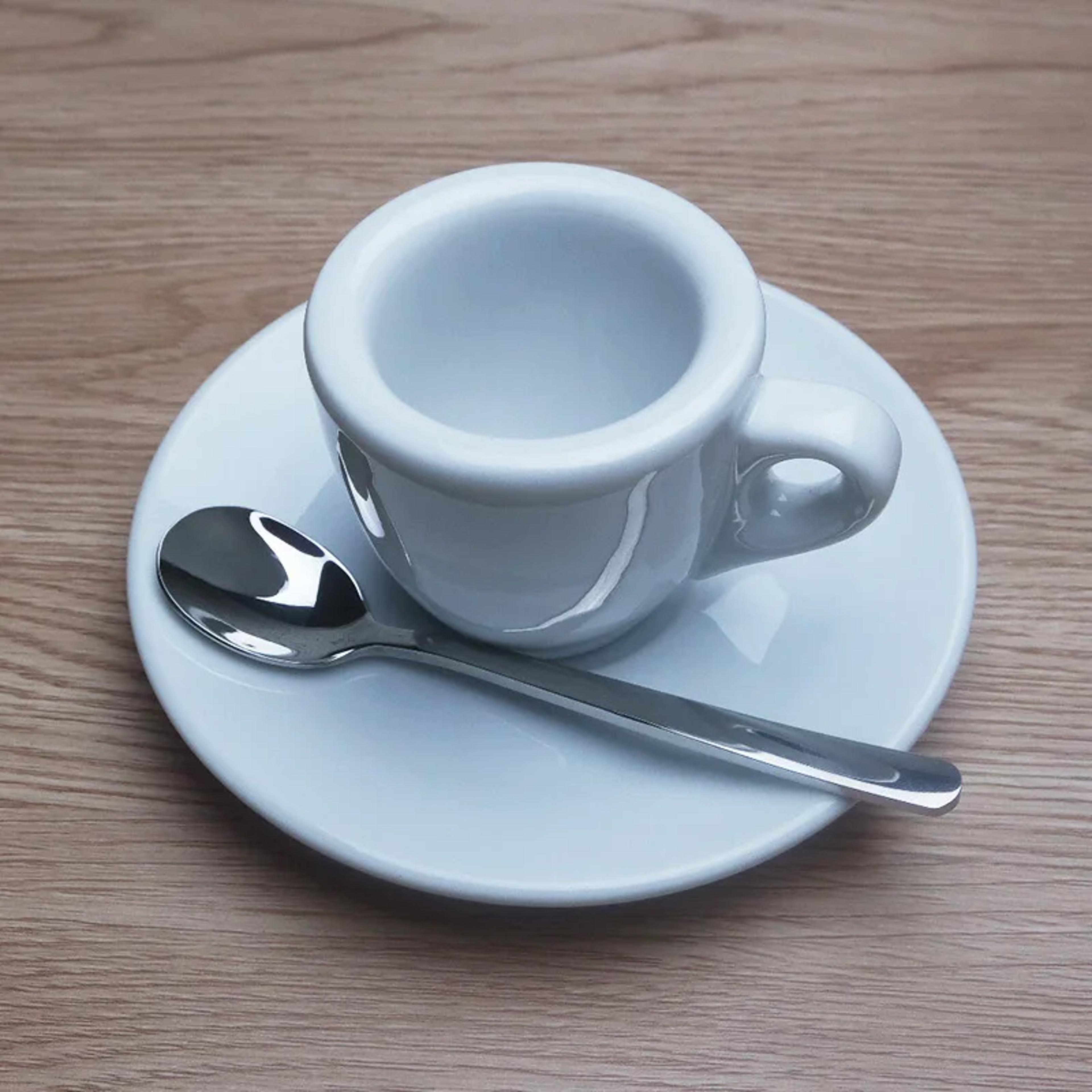 nuovapoint thick wall professional espresso cup & saucer set premium bone china demitasse