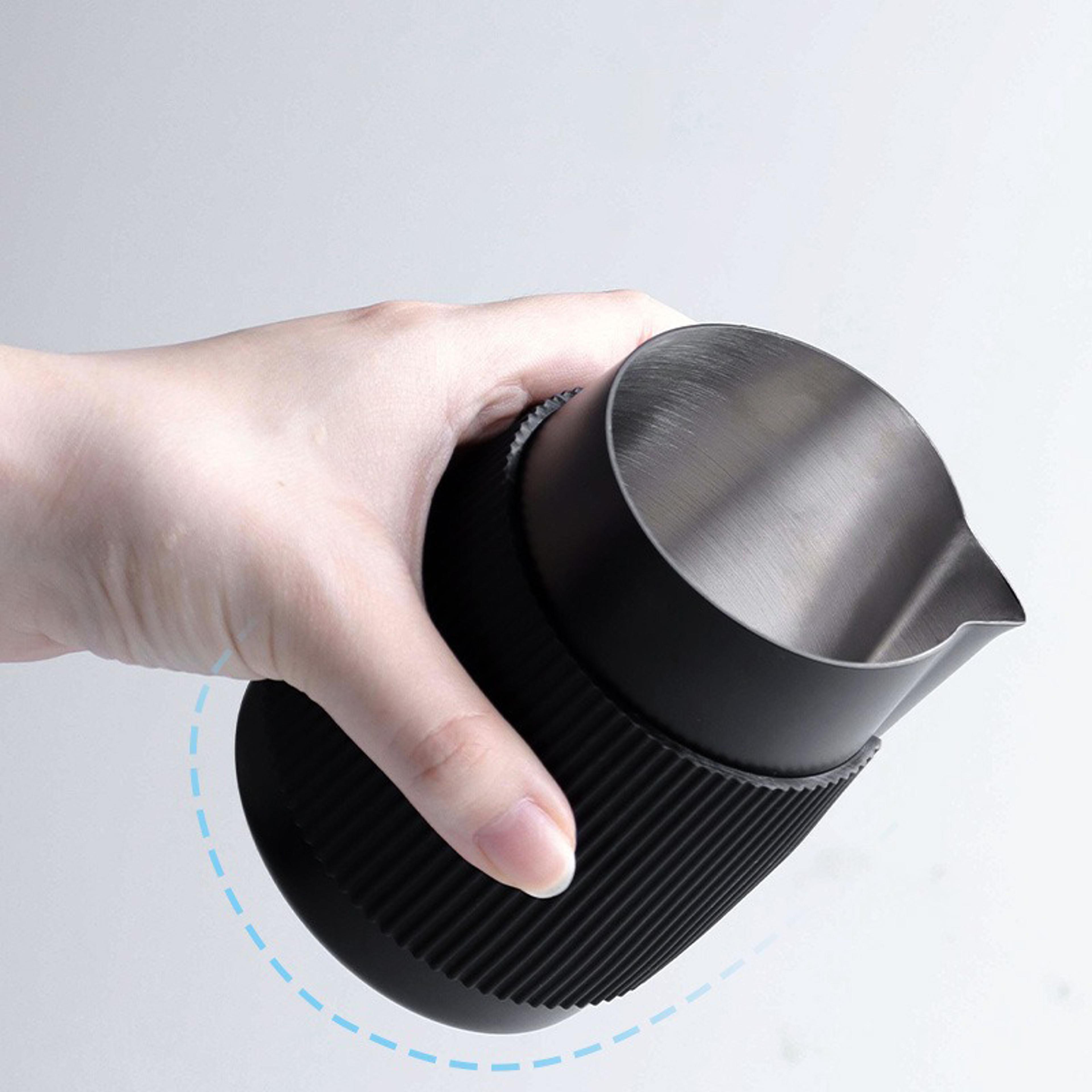 premium stainless steel latte art milk frothing pitcher precision pour spout & scale for cafe quality coffee