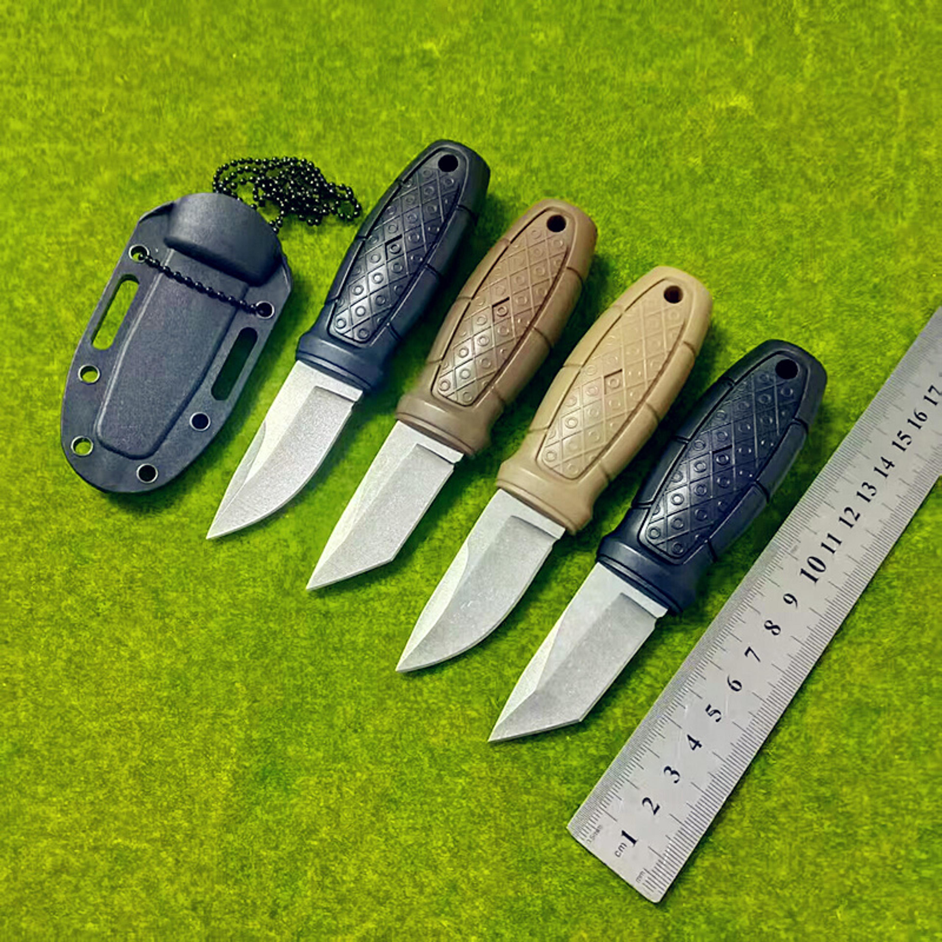 premium outdoor fixed blade knife stainless steel camping & fishing knife with portable sheath