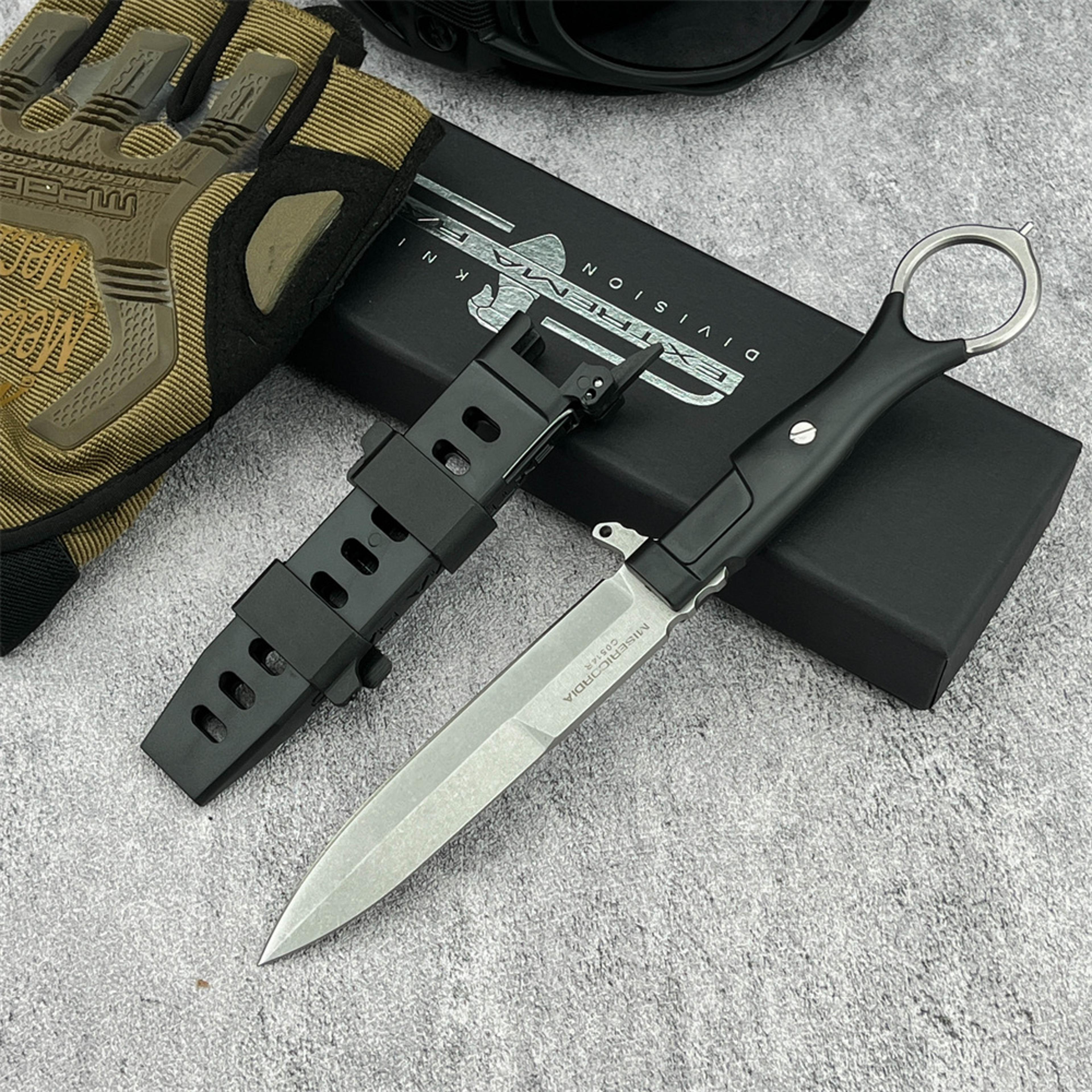 fixed blade camping knife outdoor survival & hunting knife with sheath