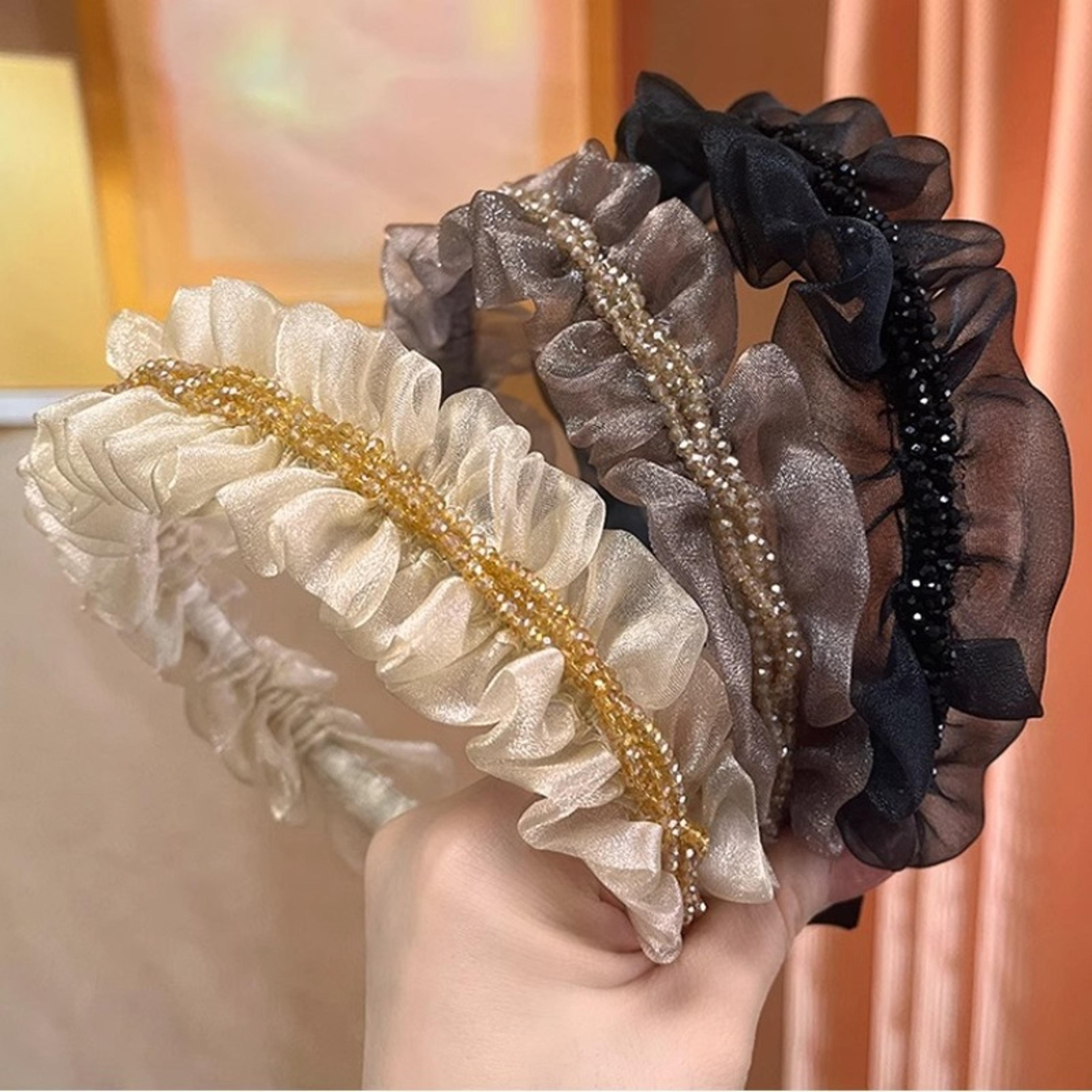elegant crystal mesh hair band headband for women rhinestone hair accessory for weddings & daily style