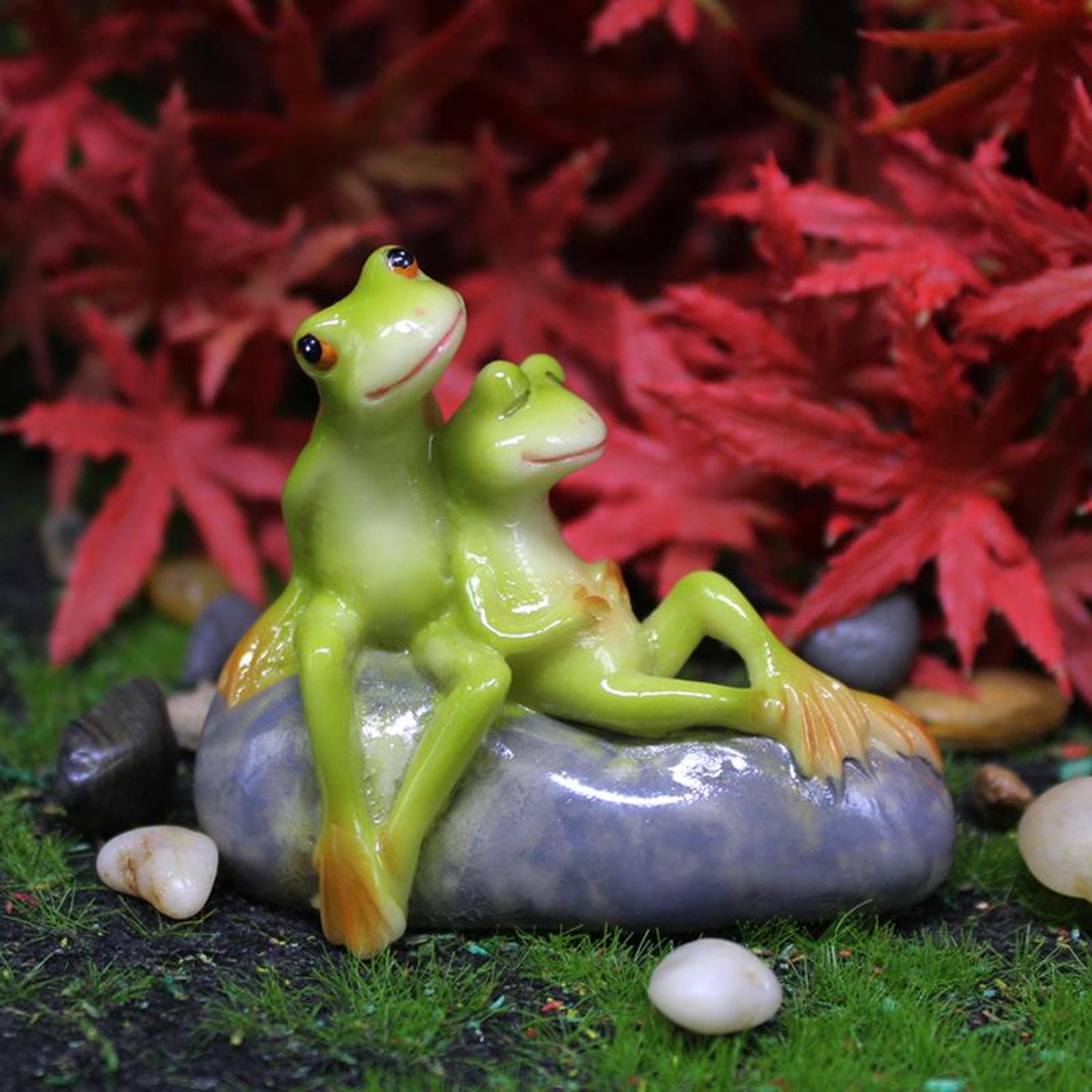 premium mini frog figurine for fairy garden & terrarium craft landscape decor
