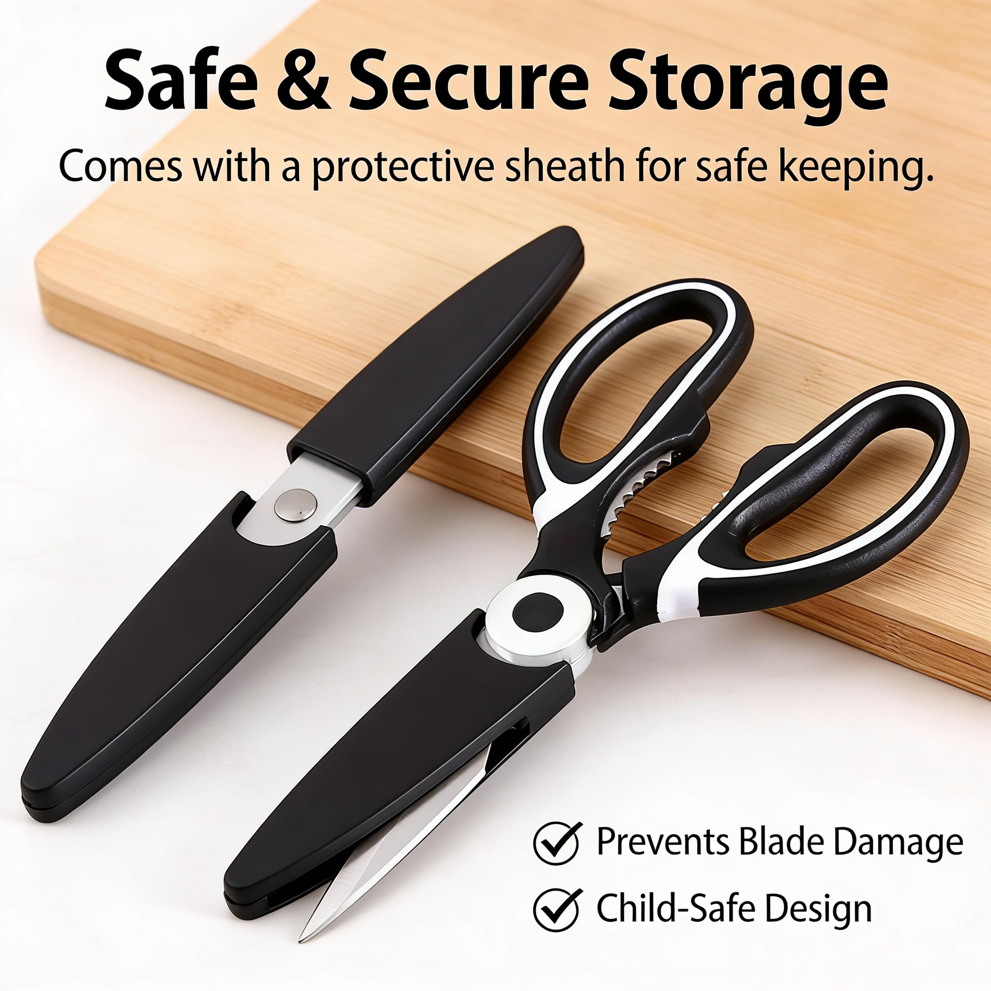 multipurpose kitchen scissors heavy duty ergonomic shears for cooking & everyday use