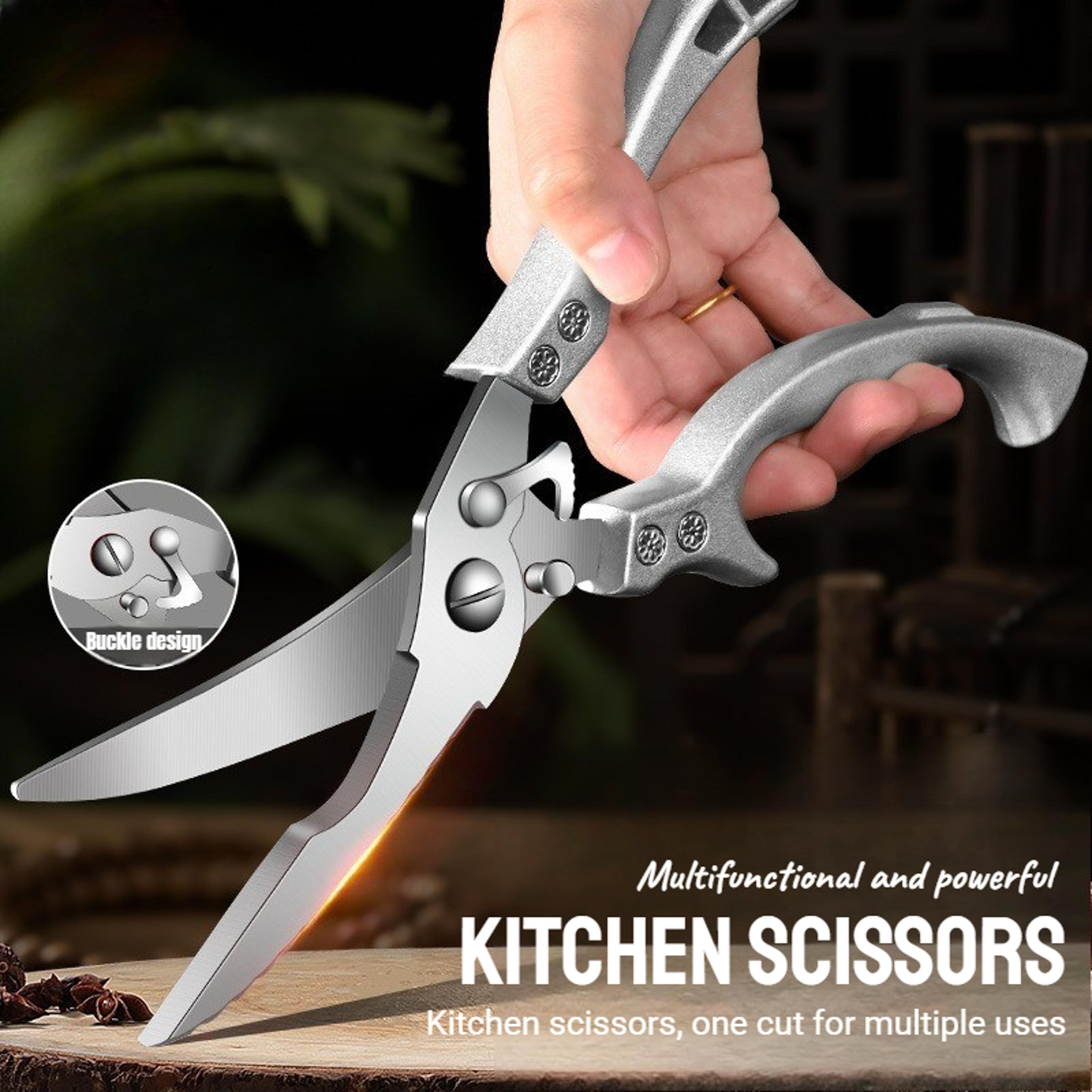 heavy duty kitchen scissors stainless steel poultry & food shears