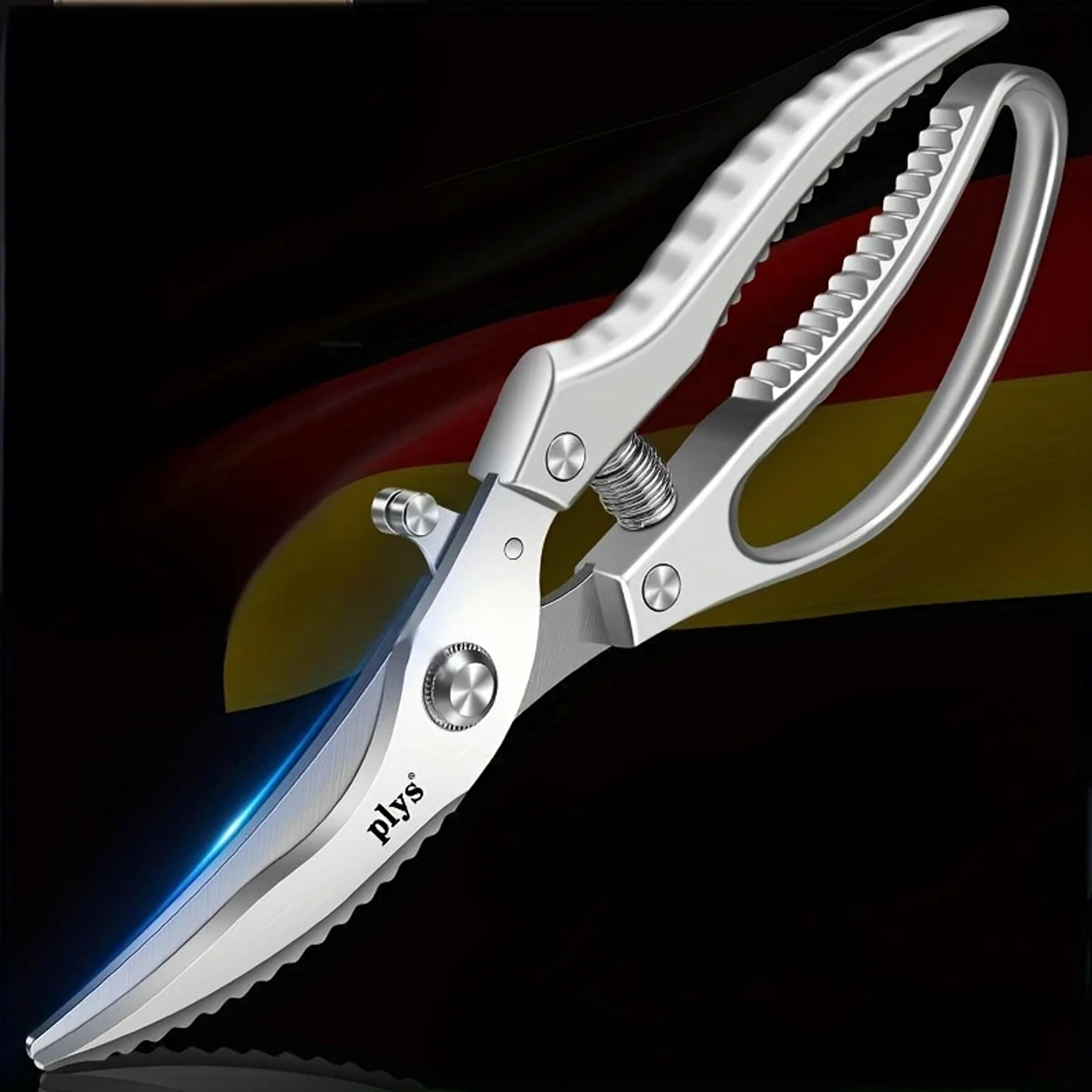 heavy duty poultry shears stainless steel kitchen scissors for chicken, meat and bbq