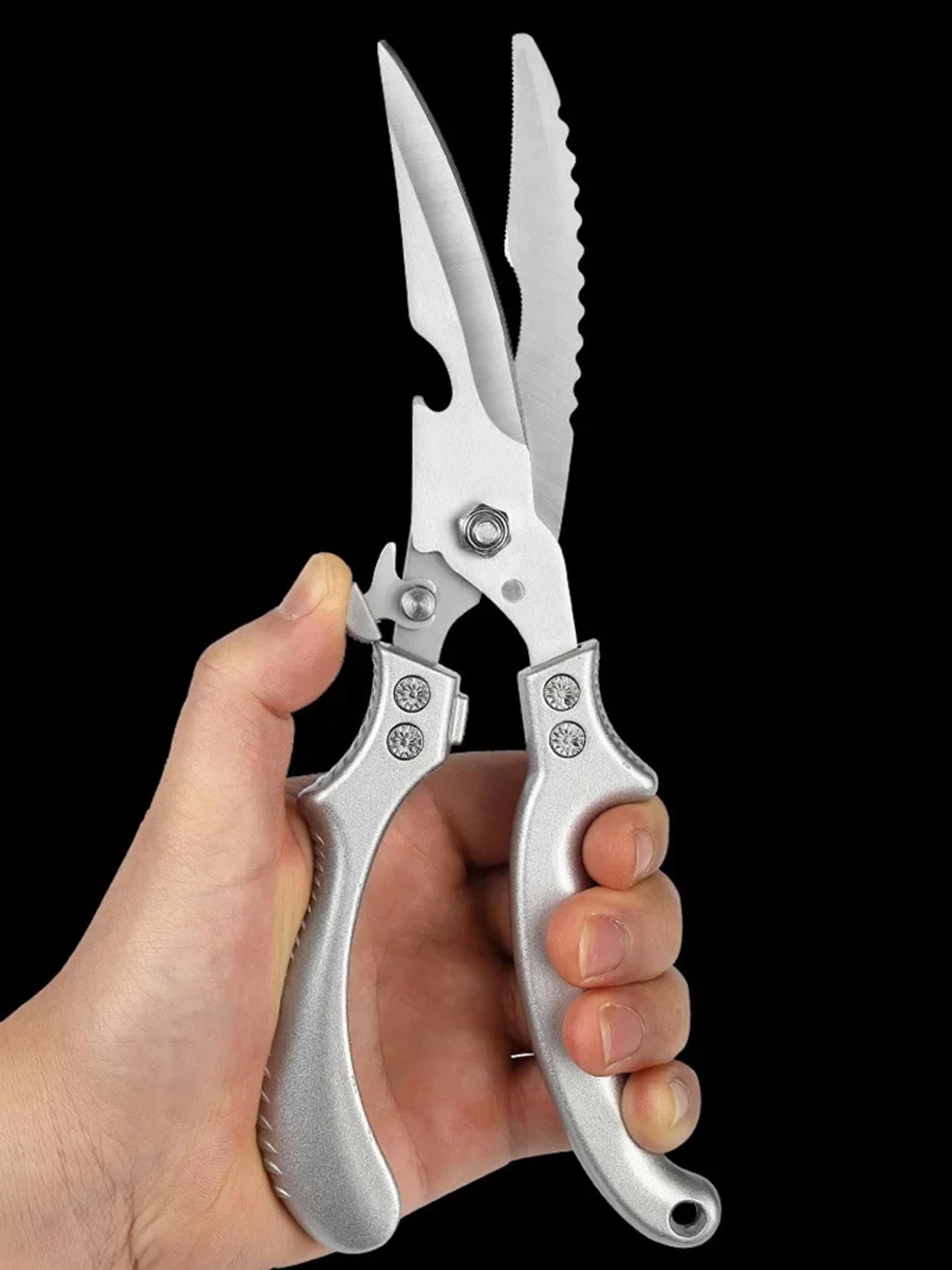 heavy duty stainless steel poultry shears & chicken bone scissors professional kitchen cutter