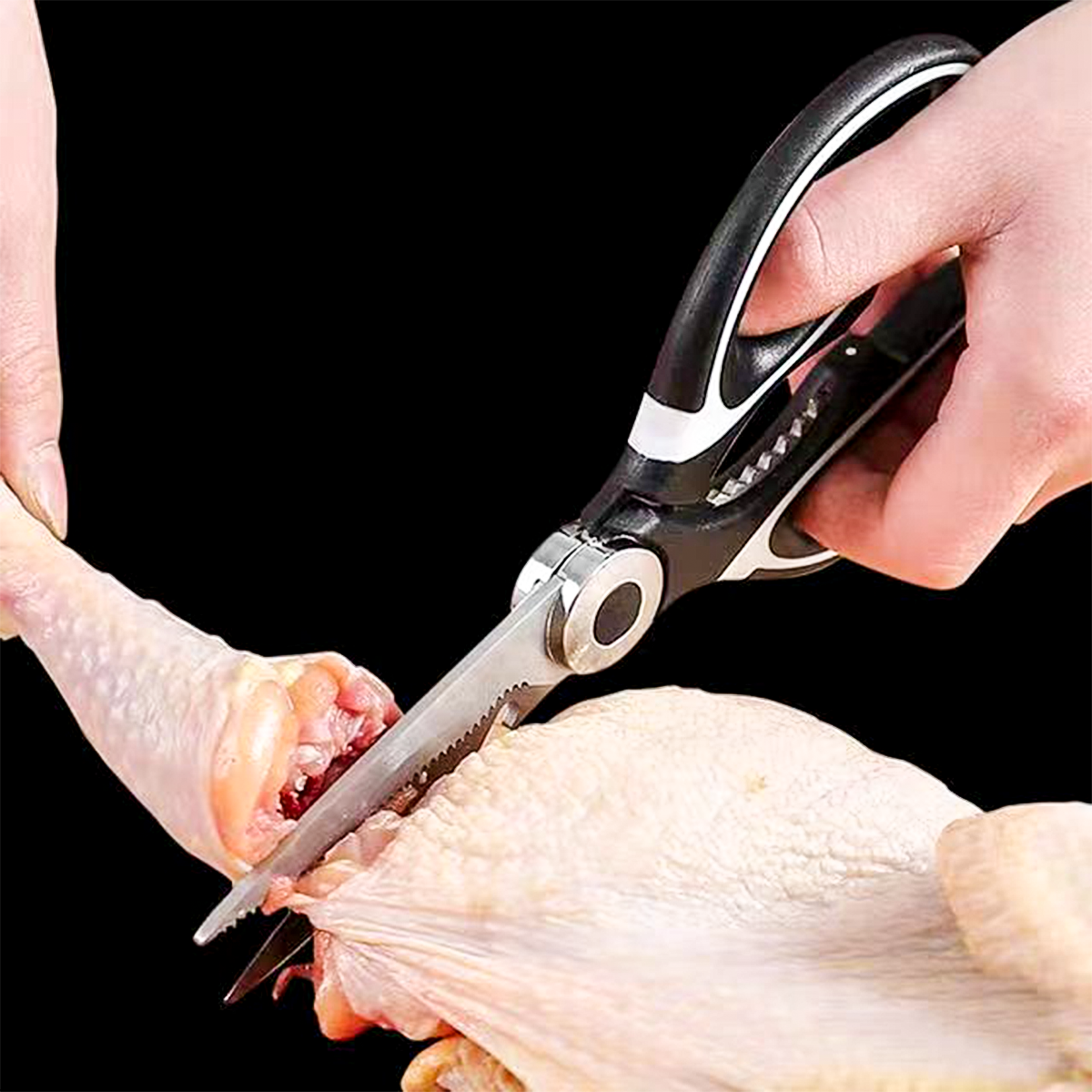 ultimate stainless steel kitchen scissors heavy duty food & poultry shears