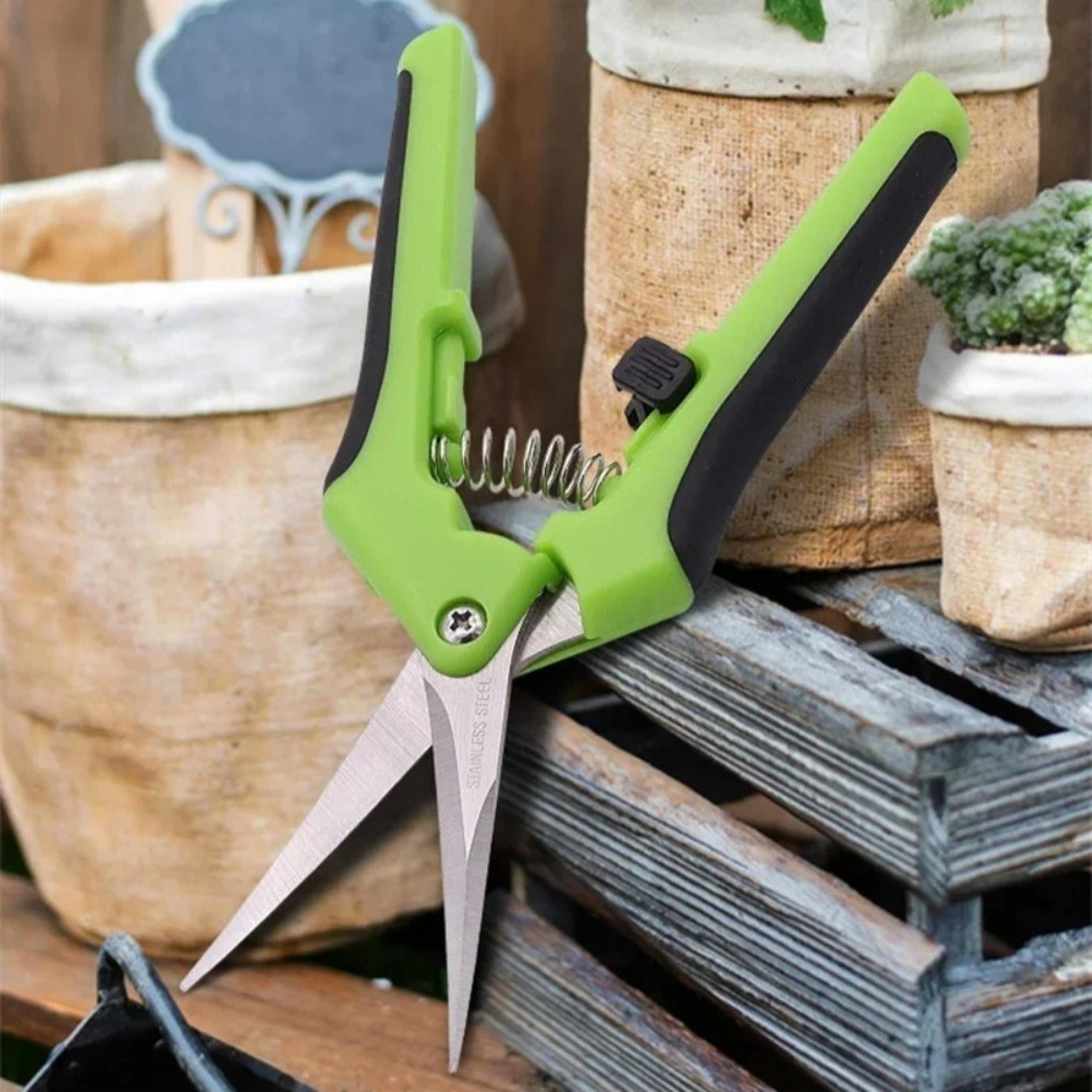 ergonomic stainless steel garden pruning shears