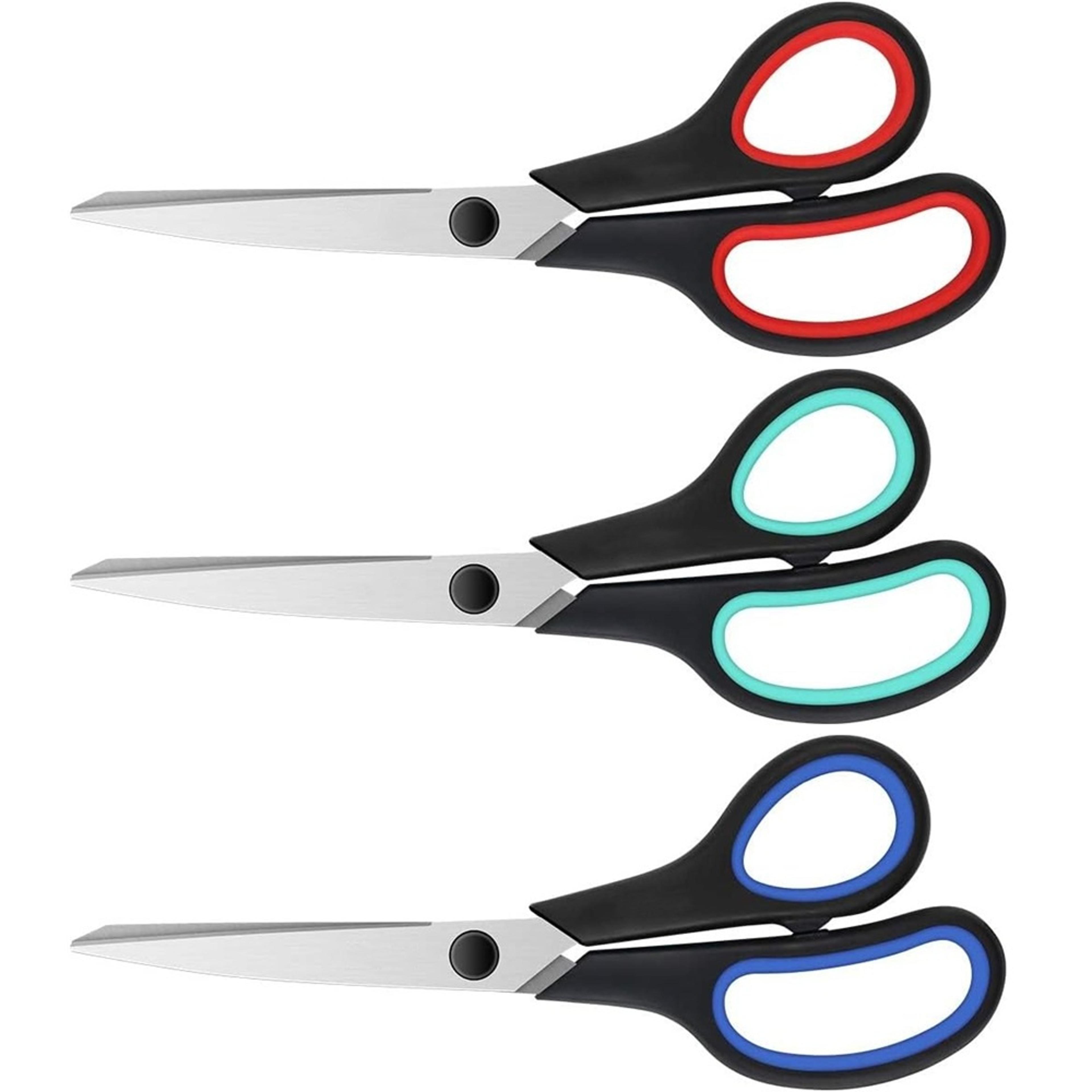precision pro heavy duty scissors ergonomic comfortable grip, premium multipurpose scissors for fabric, office & diy