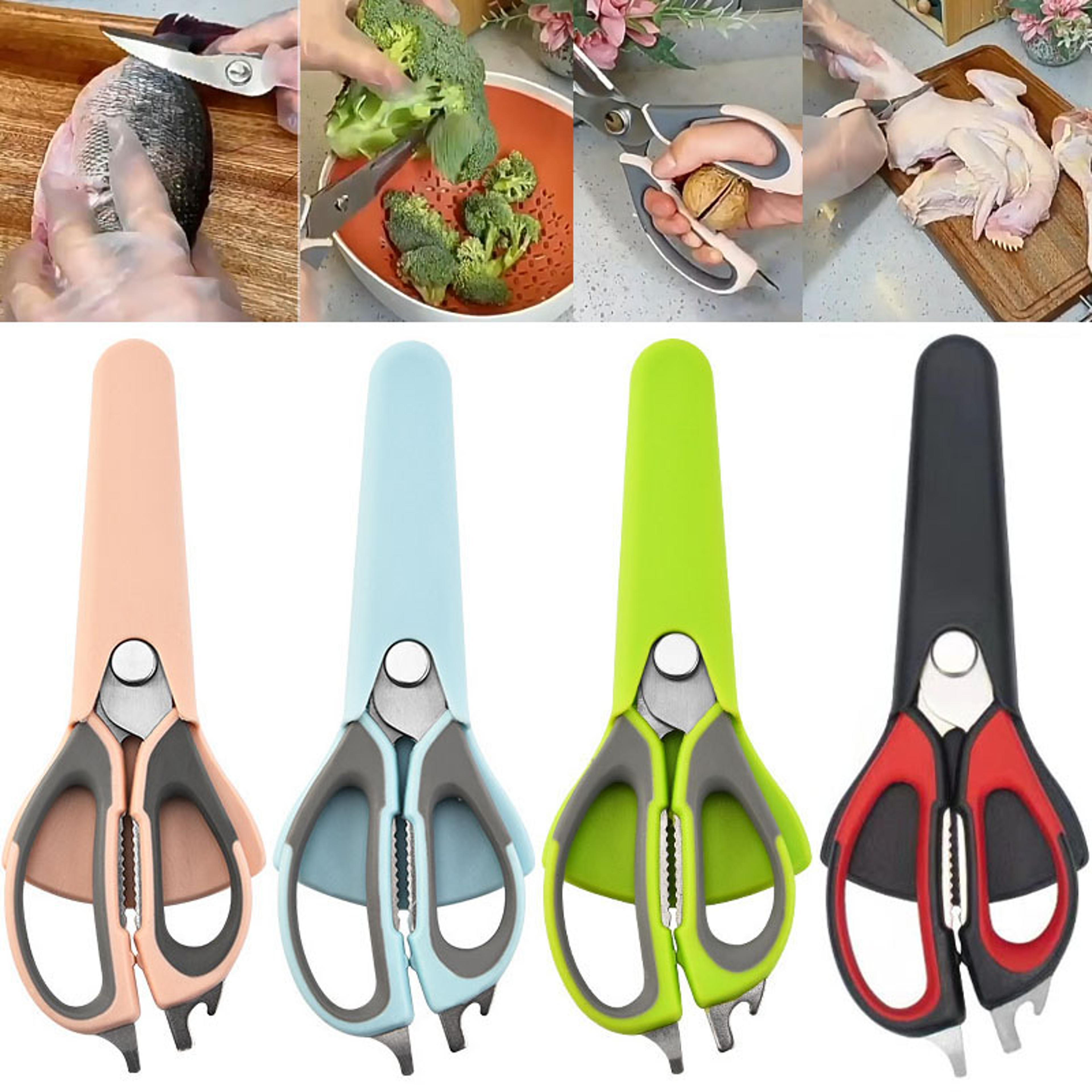 magnetic kitchen scissors with detachable stainless steel poultry shears