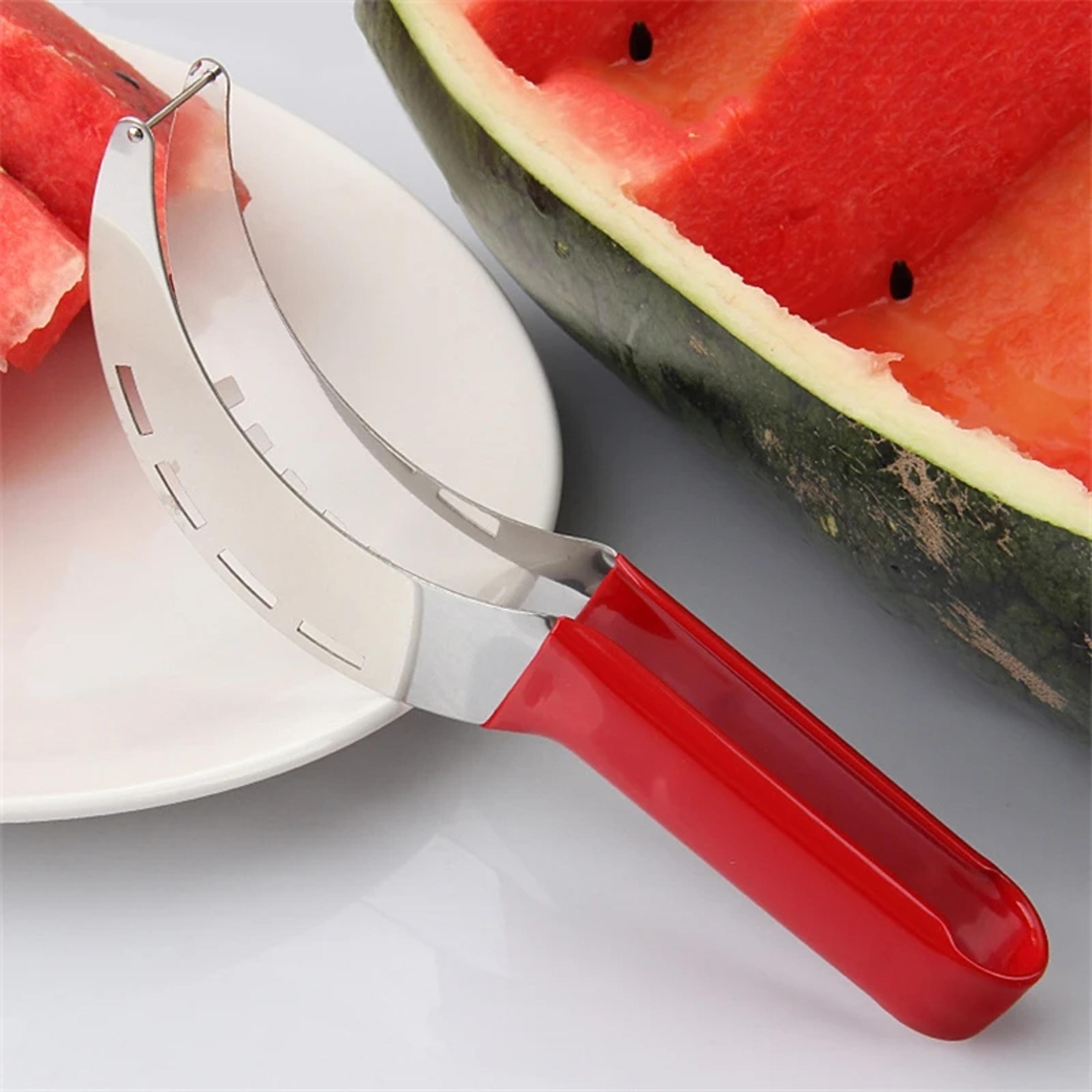 premium stainless steel windmill watermelon cutter & fruit slicer tool for effortless melon cutting