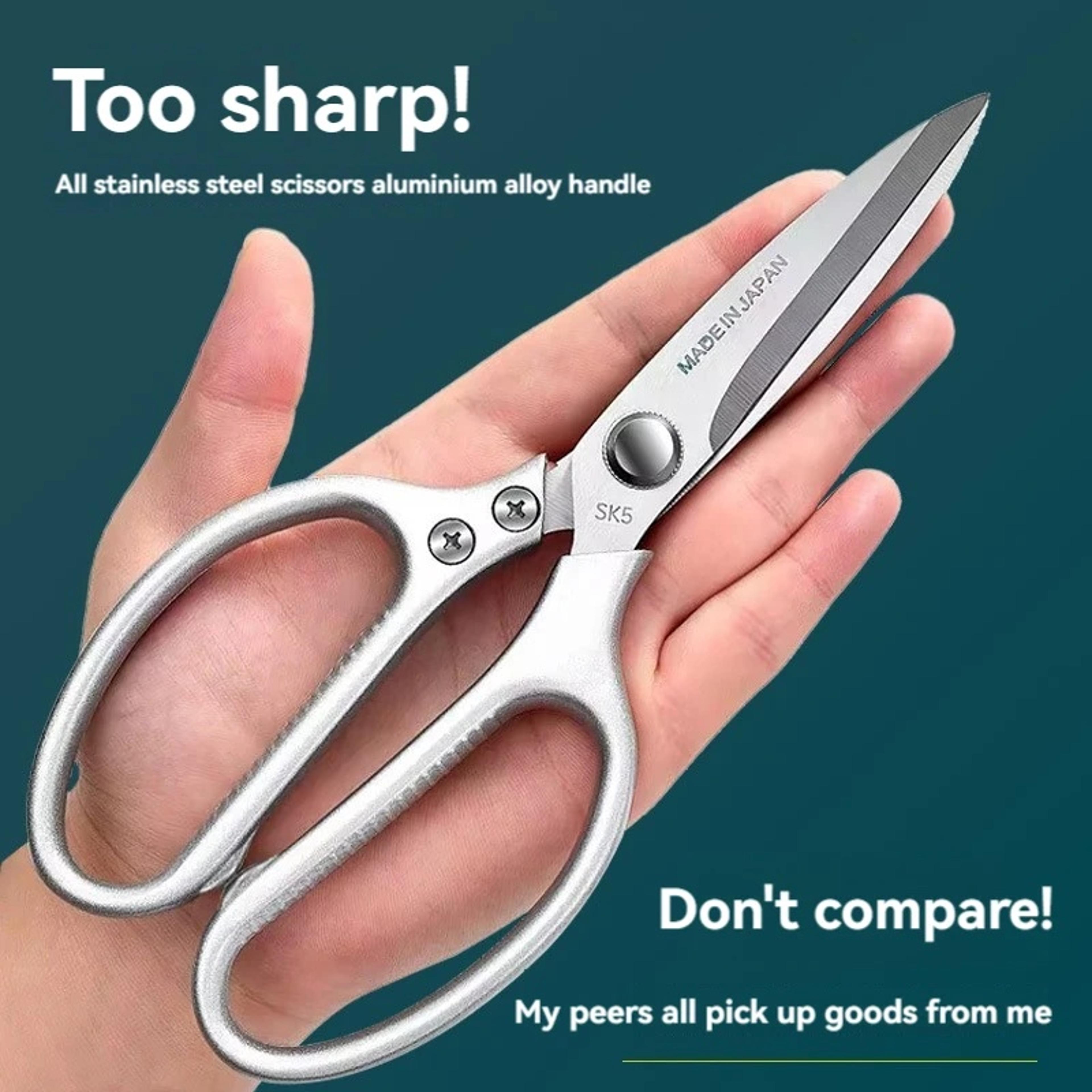 heavy duty stainless steel kitchen scissors & poultry shears for meat, fish & bones