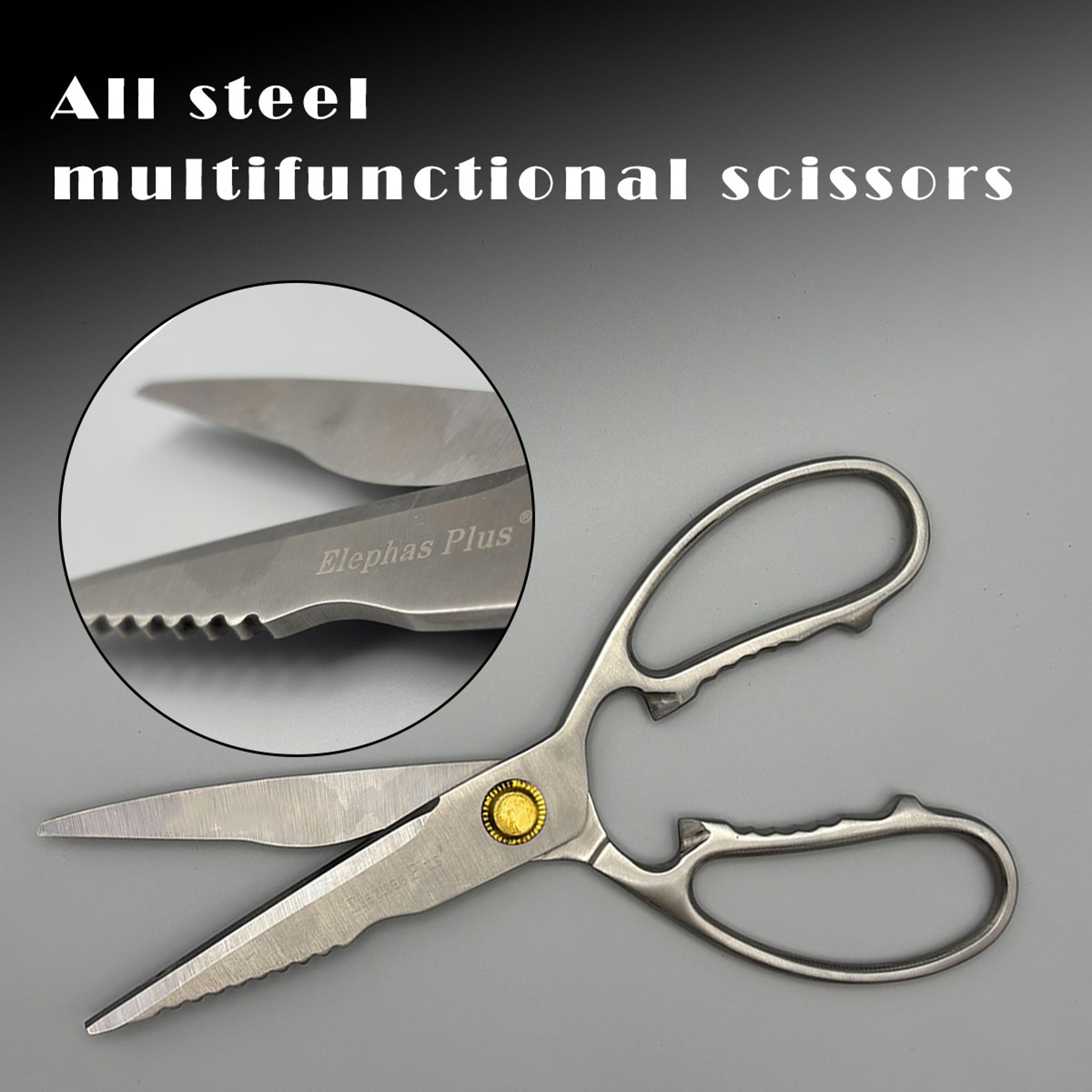 heavy duty kitchen shears premium stainless steel bone cutting & multi purpose food prep scissors