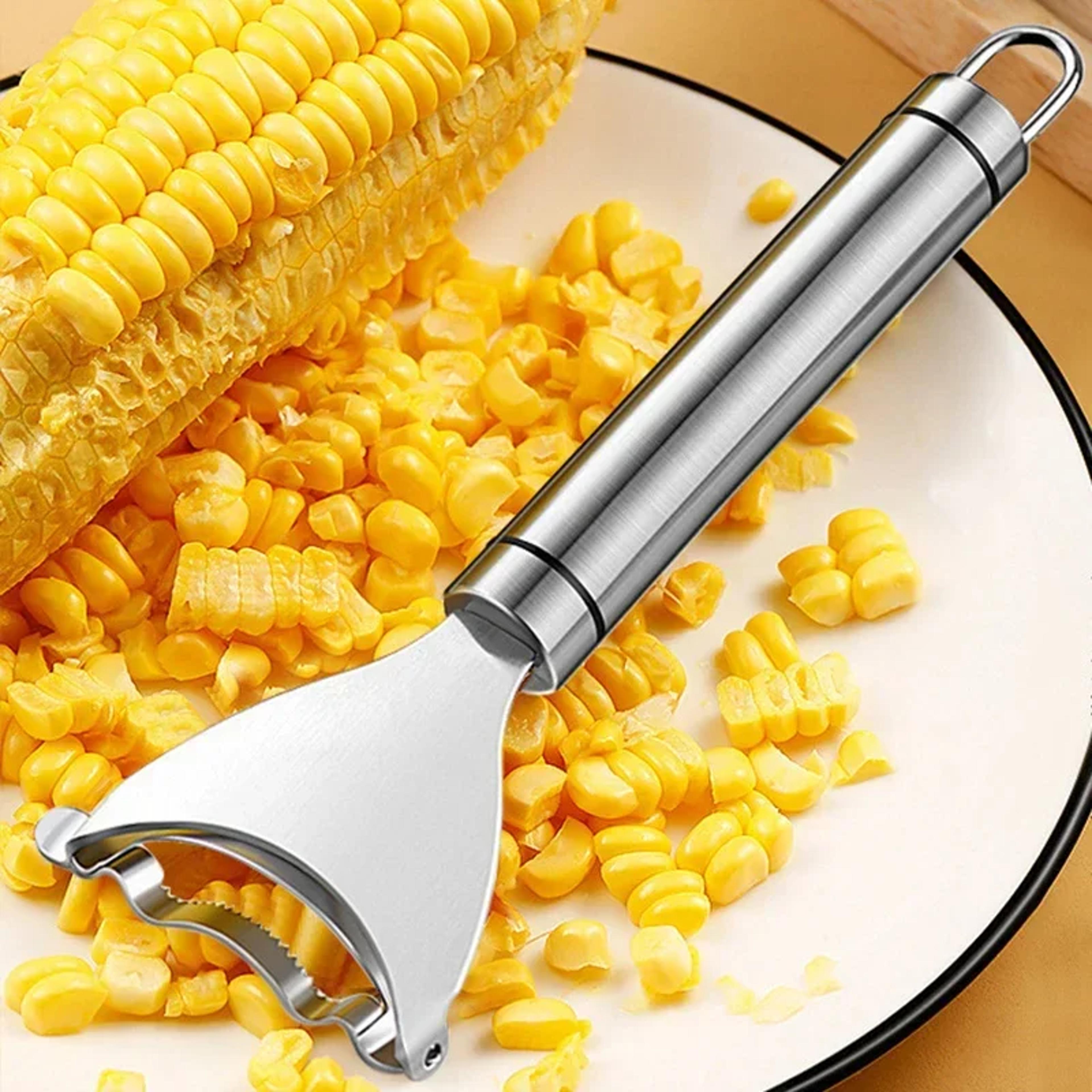 stainless steel corn peeler & corn stripper corn cutter tool effortless kernel remover
