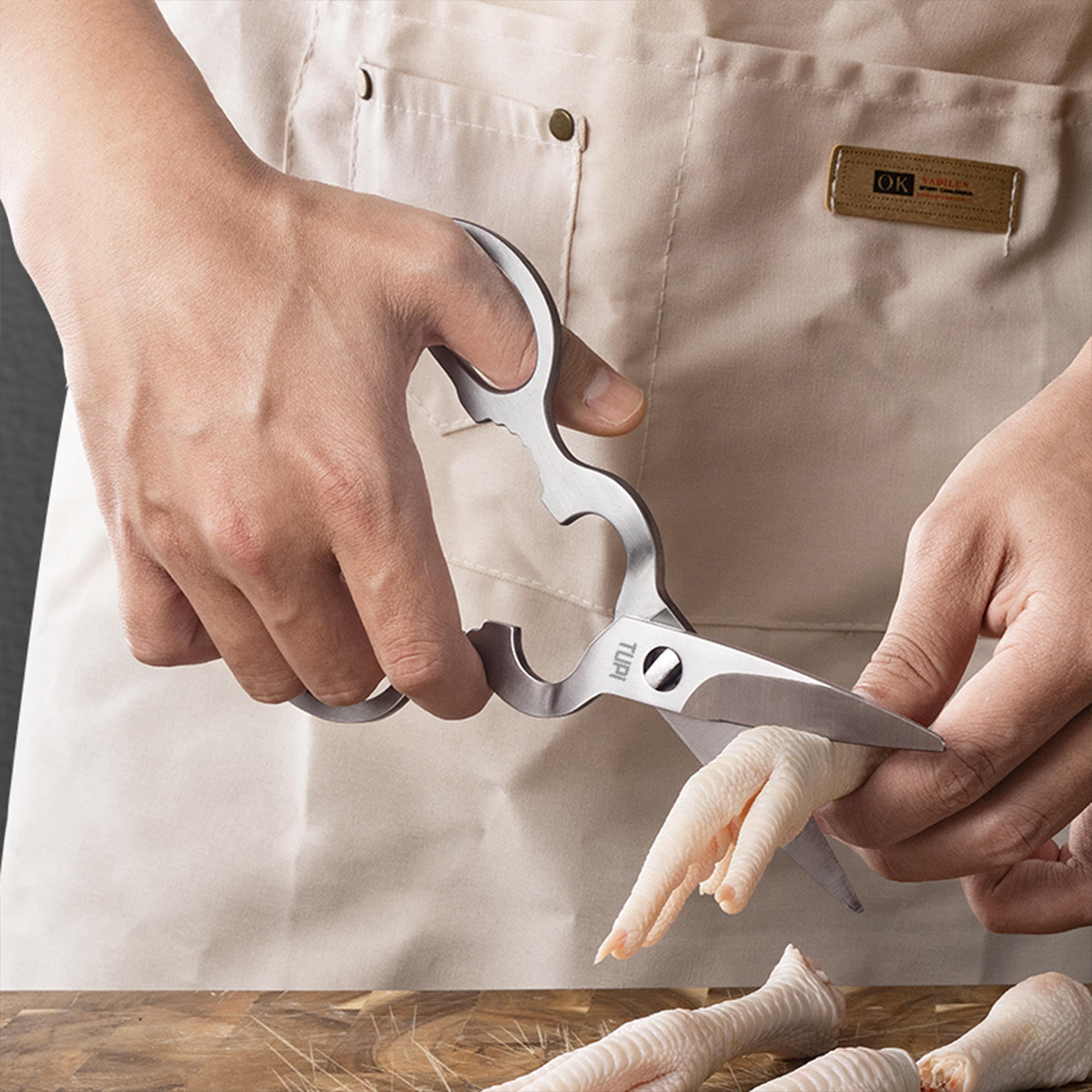 all steel detachable kitchen scissors & chicken bone shears durable stainless steel kitchen shears for food prep