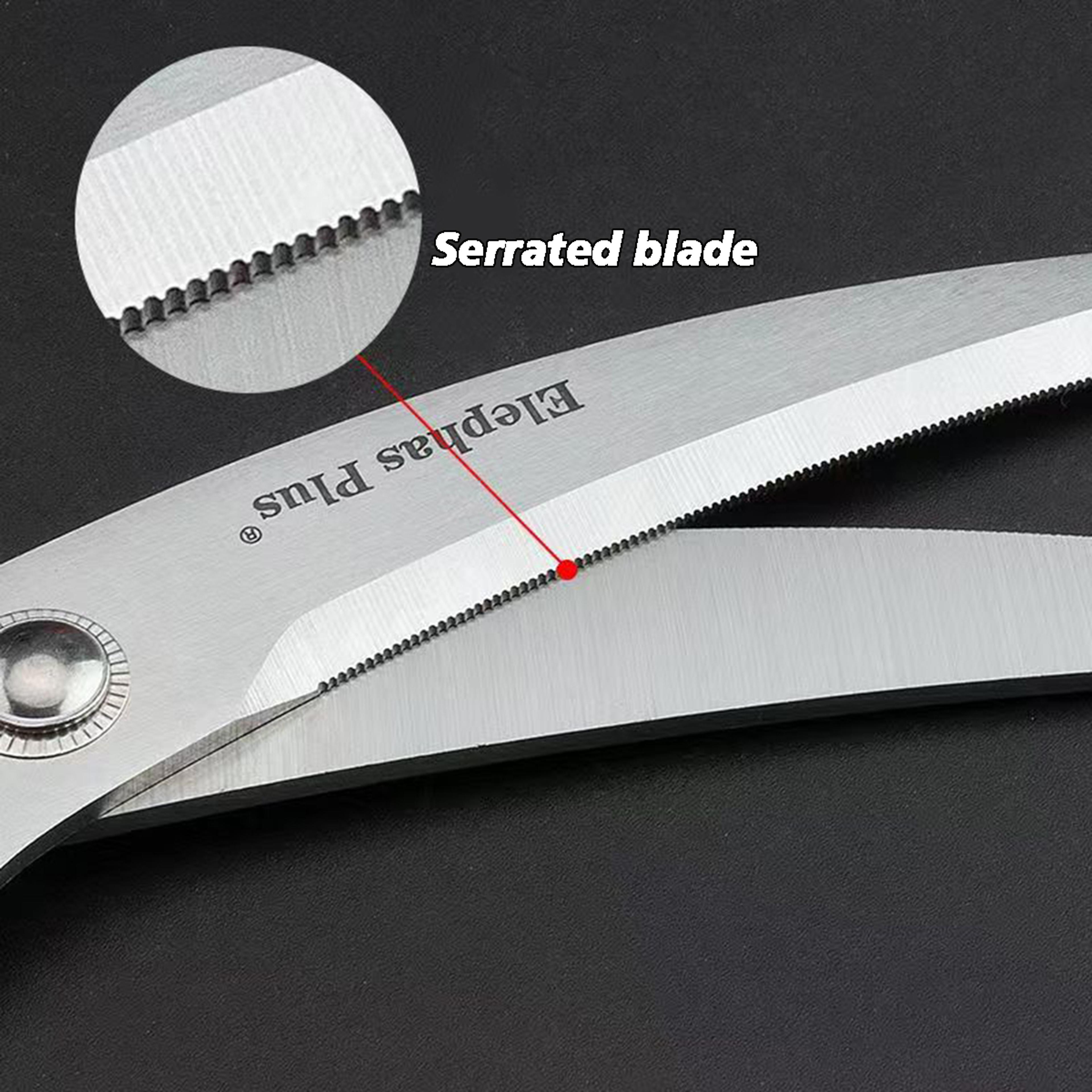 premium stainless steel bbq meat cutting scissors heavy duty kitchen shears for poultry & grilled meats