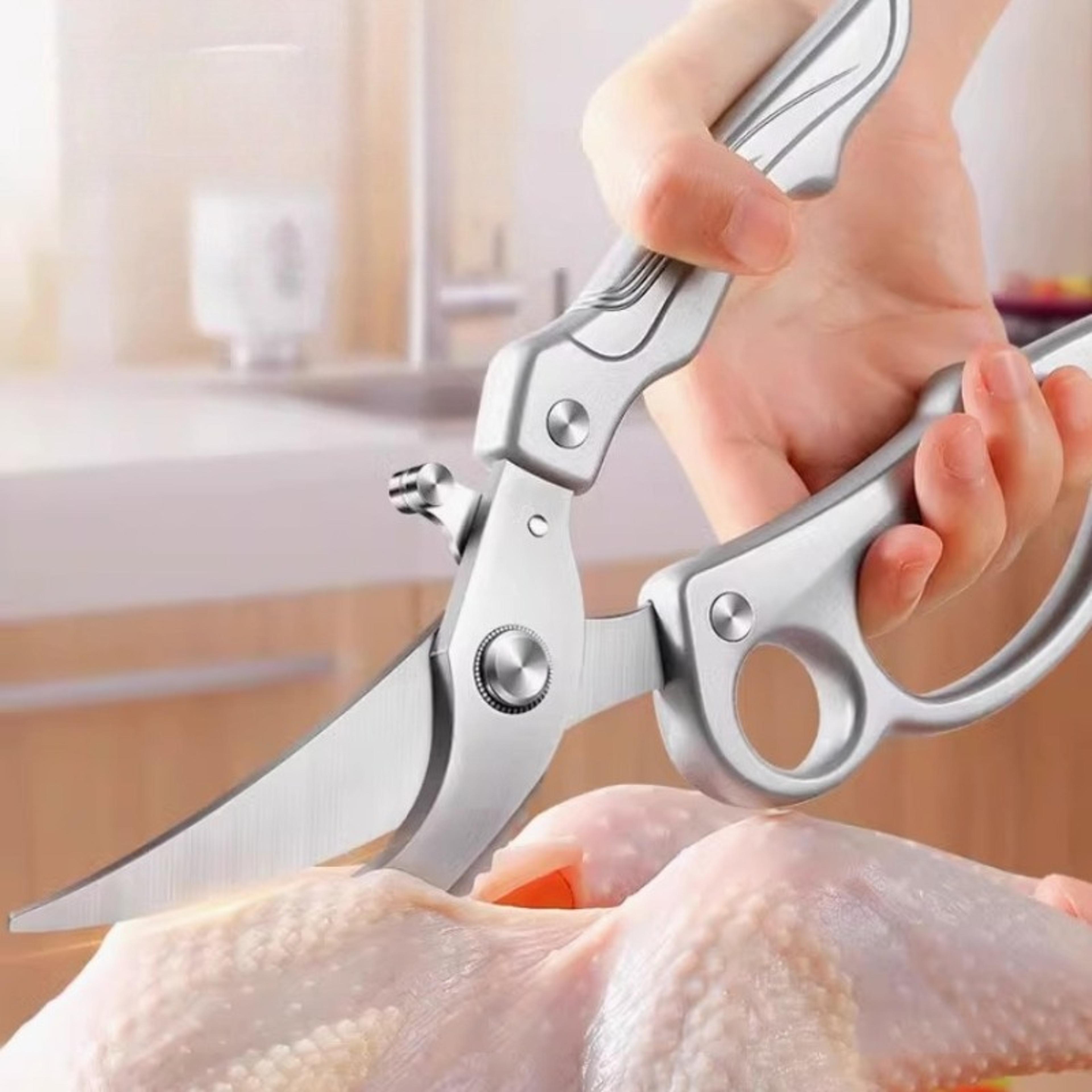 premium heavy duty stainless steel kitchen & bone cutting shears multifunction food scissors