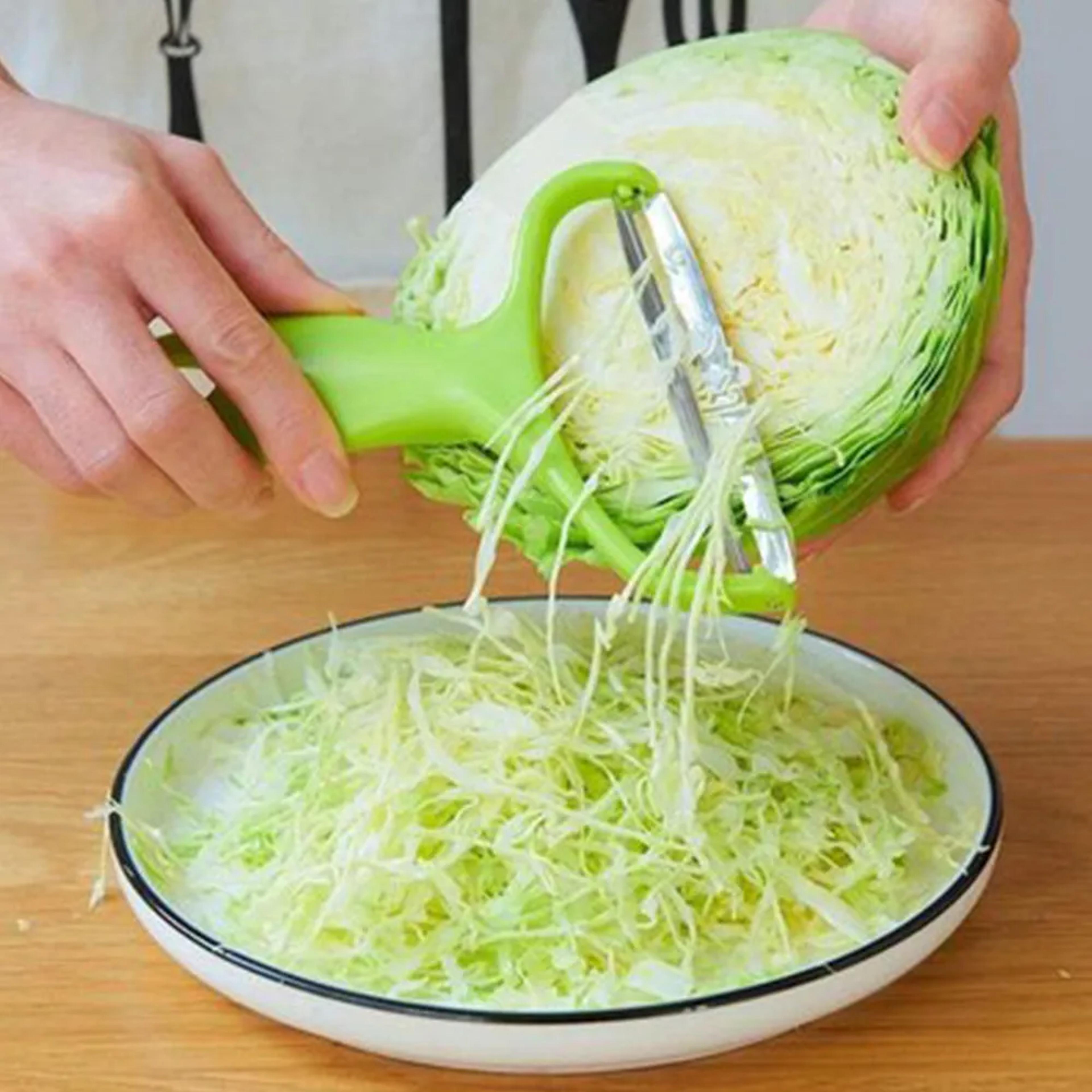 premium stainless kitchen vegetable peeler & stainless steel vegetable slicer with cabbage grater combo tool