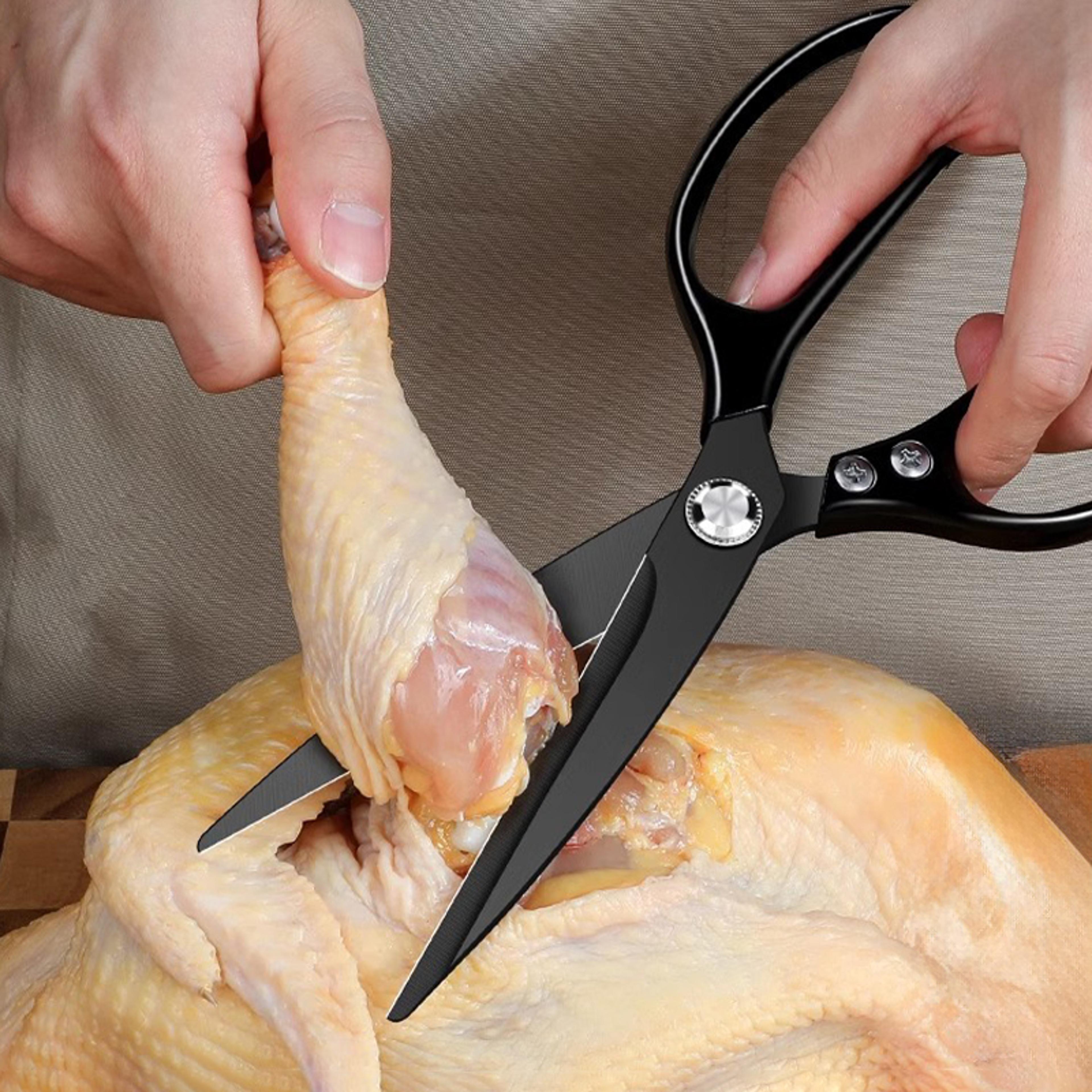 titancut heavy duty kitchen scissors stainless steel poultry shears for meat, bbq & bone cutting