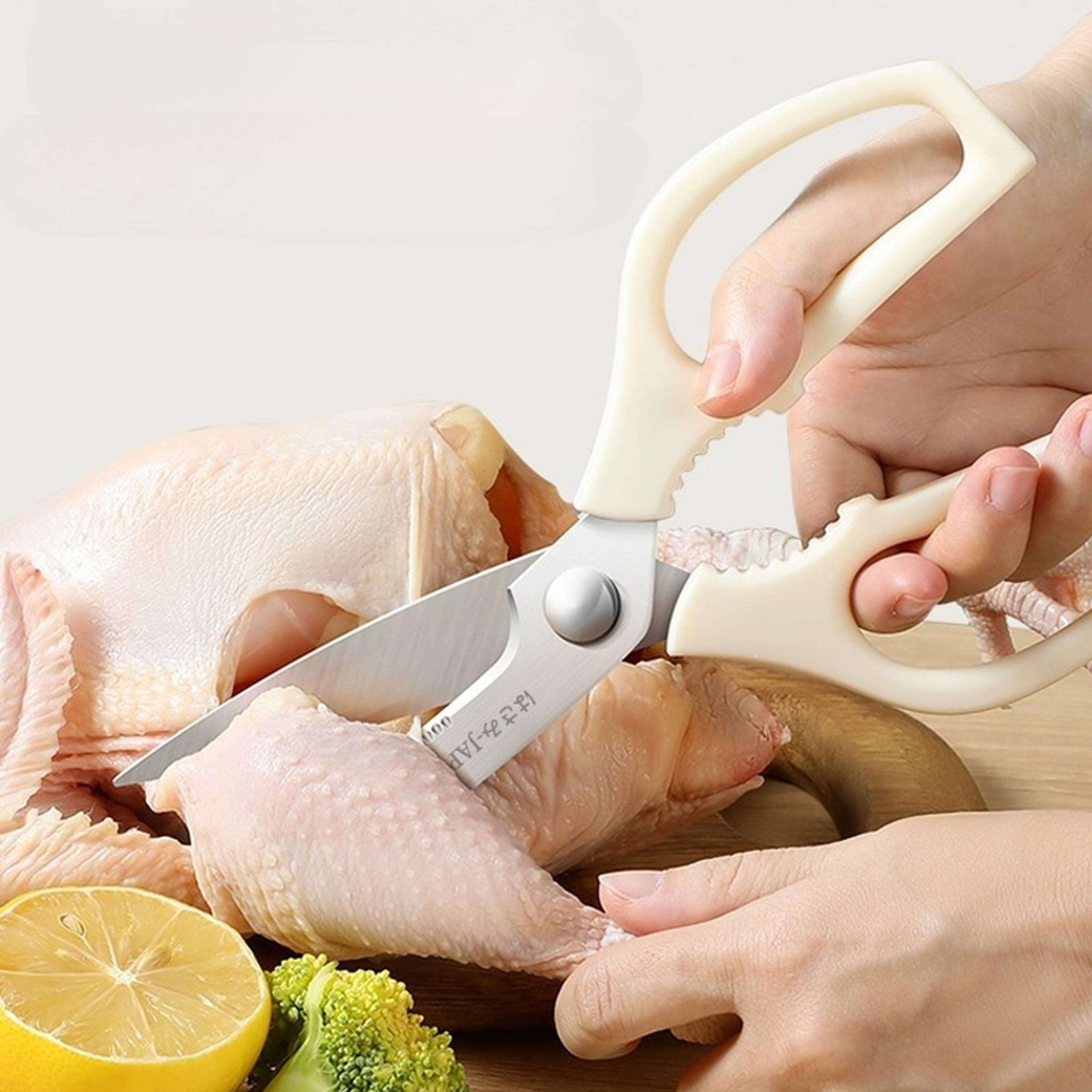 heavy duty kitchen shears for chicken bones, meat & food prep