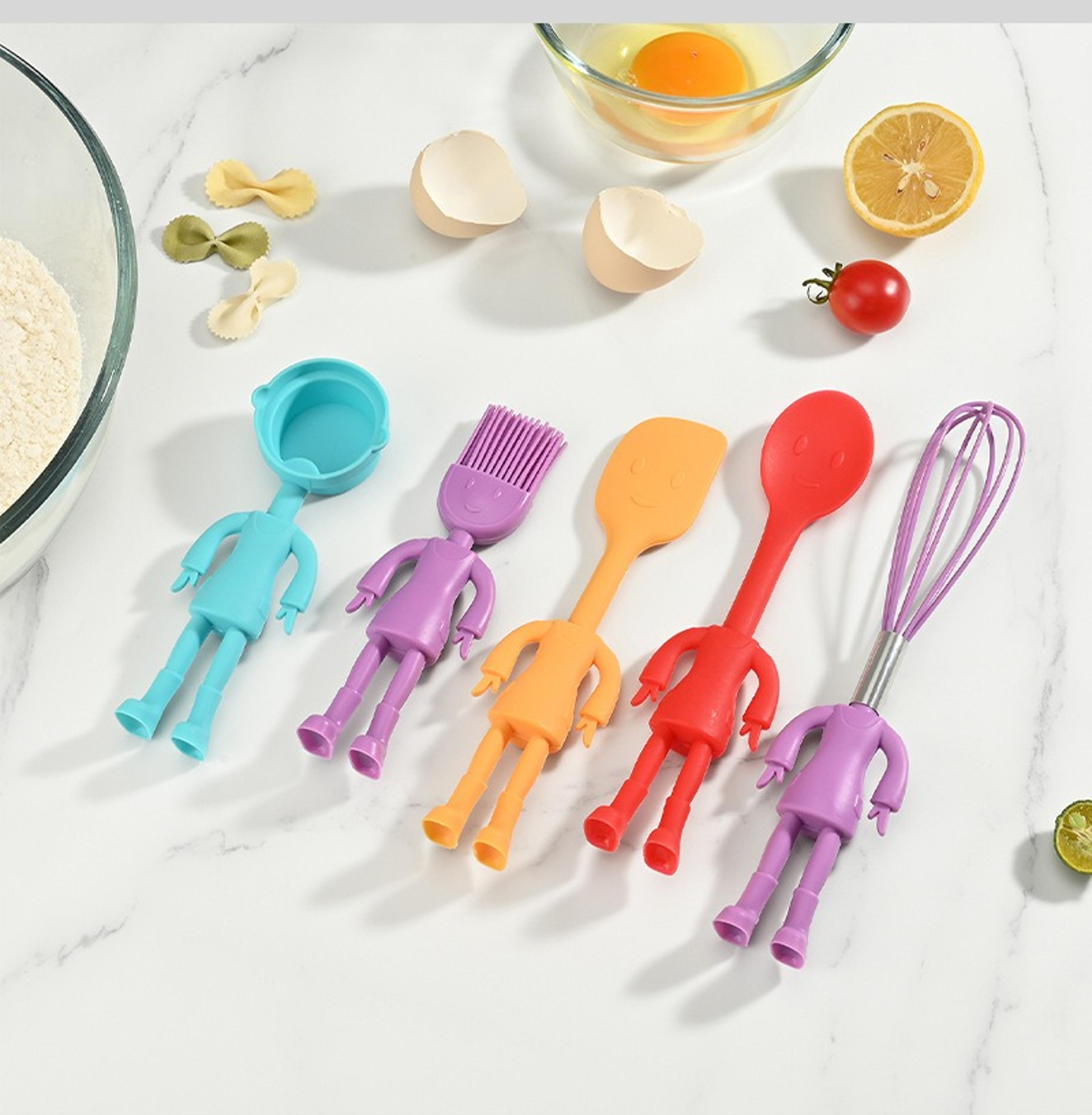 cartoon character silicone spatula set heat resistant non stick baking tools for fun kitchen creations