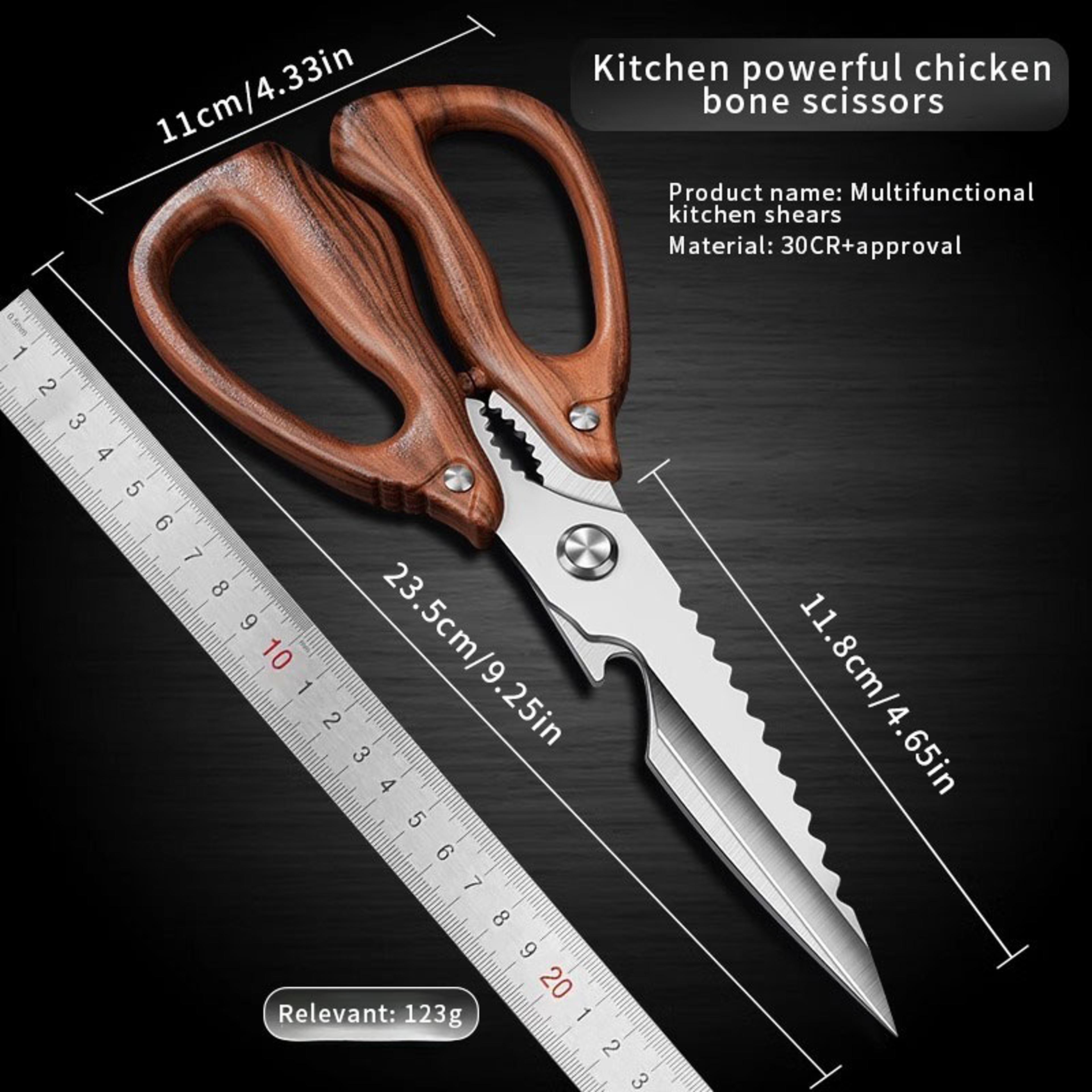 stainless steel kitchen shears for poultry, fish & bone cutting