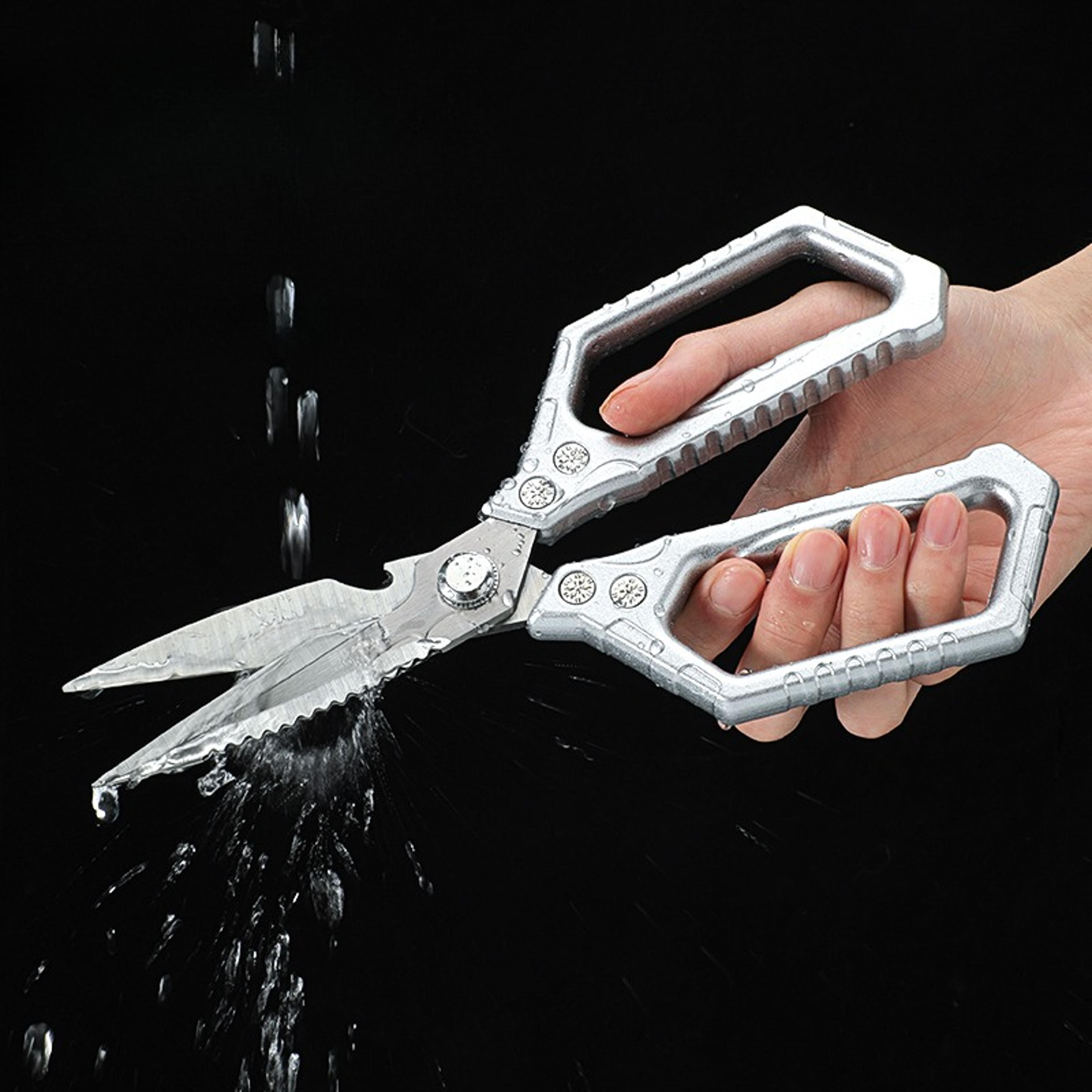 heavy duty stainless steel kitchen shears for poultry, bbq & food prep