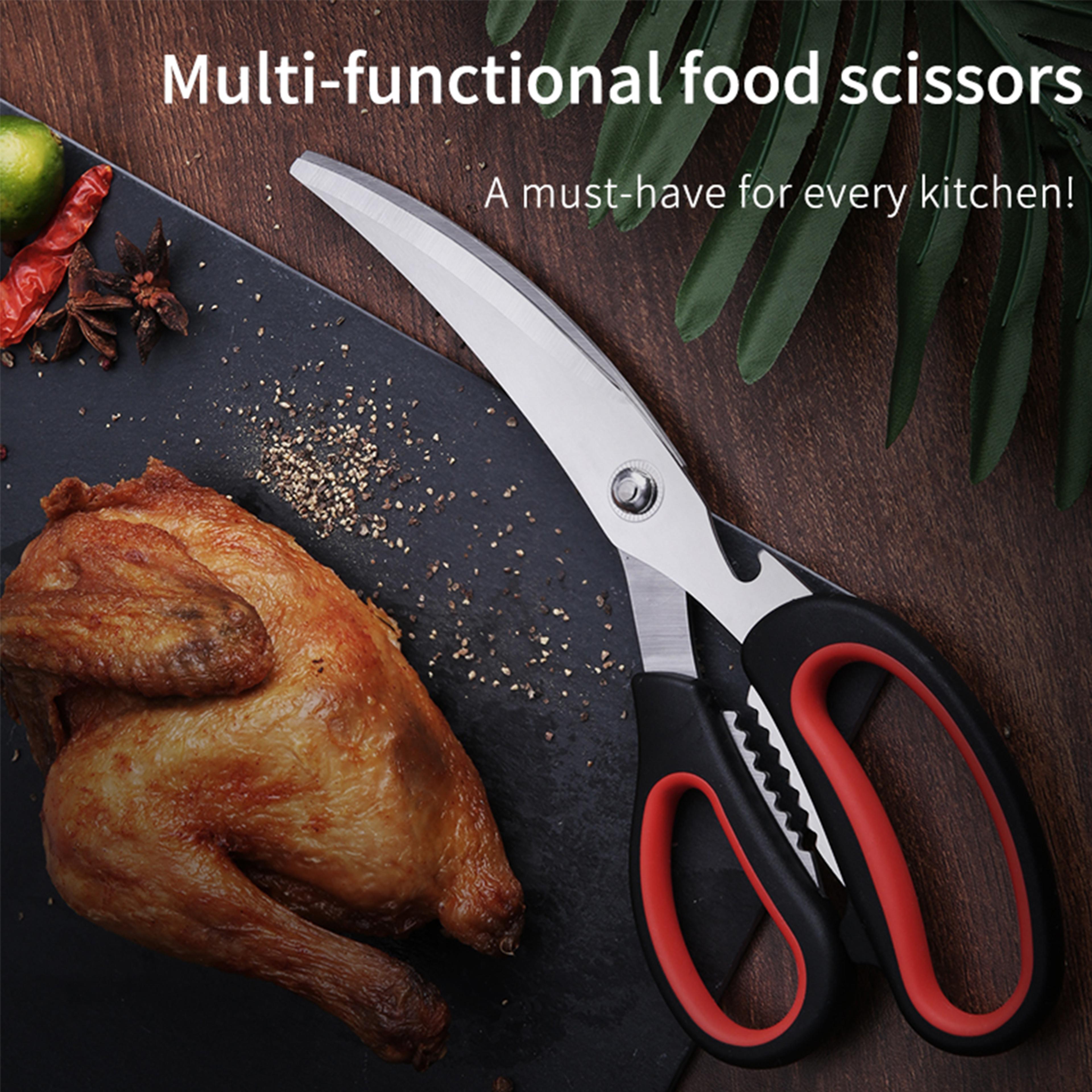 stainless steel kitchen shears for meat, poultry & everyday food prep