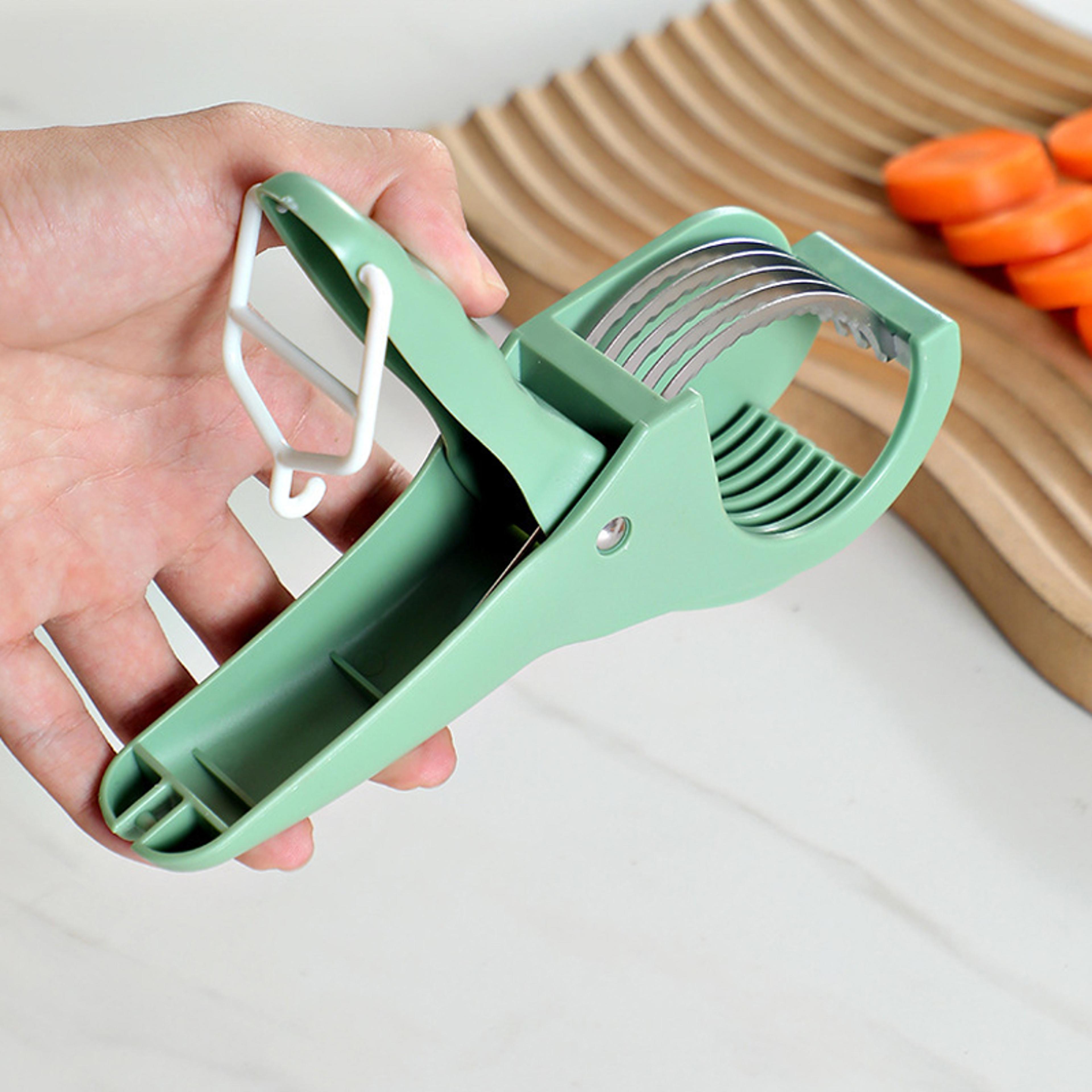 stainless steel multi blade vegetable slicer & salad prep cutter