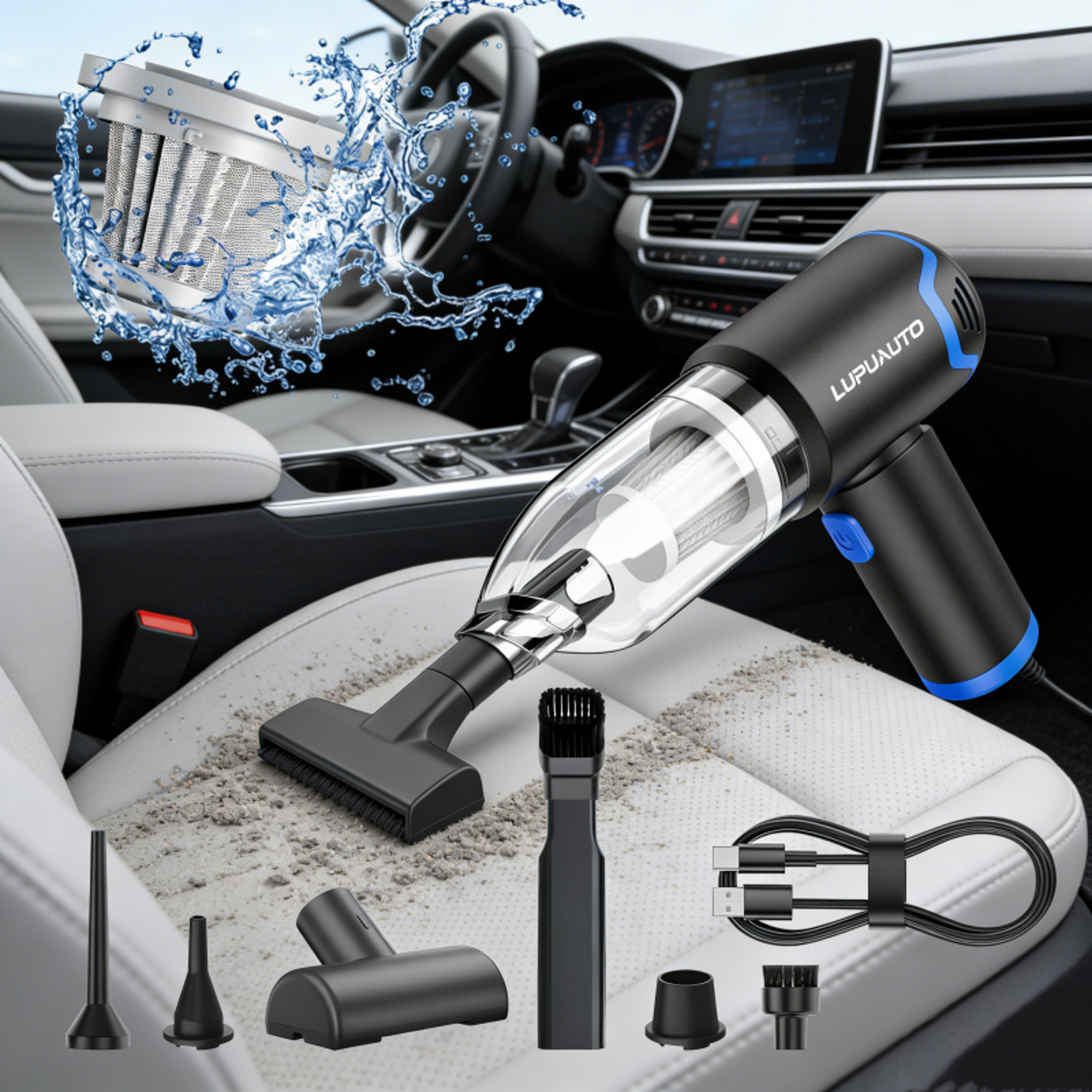 cleandrive pro cordless car vacuum cleaner for car, home & office