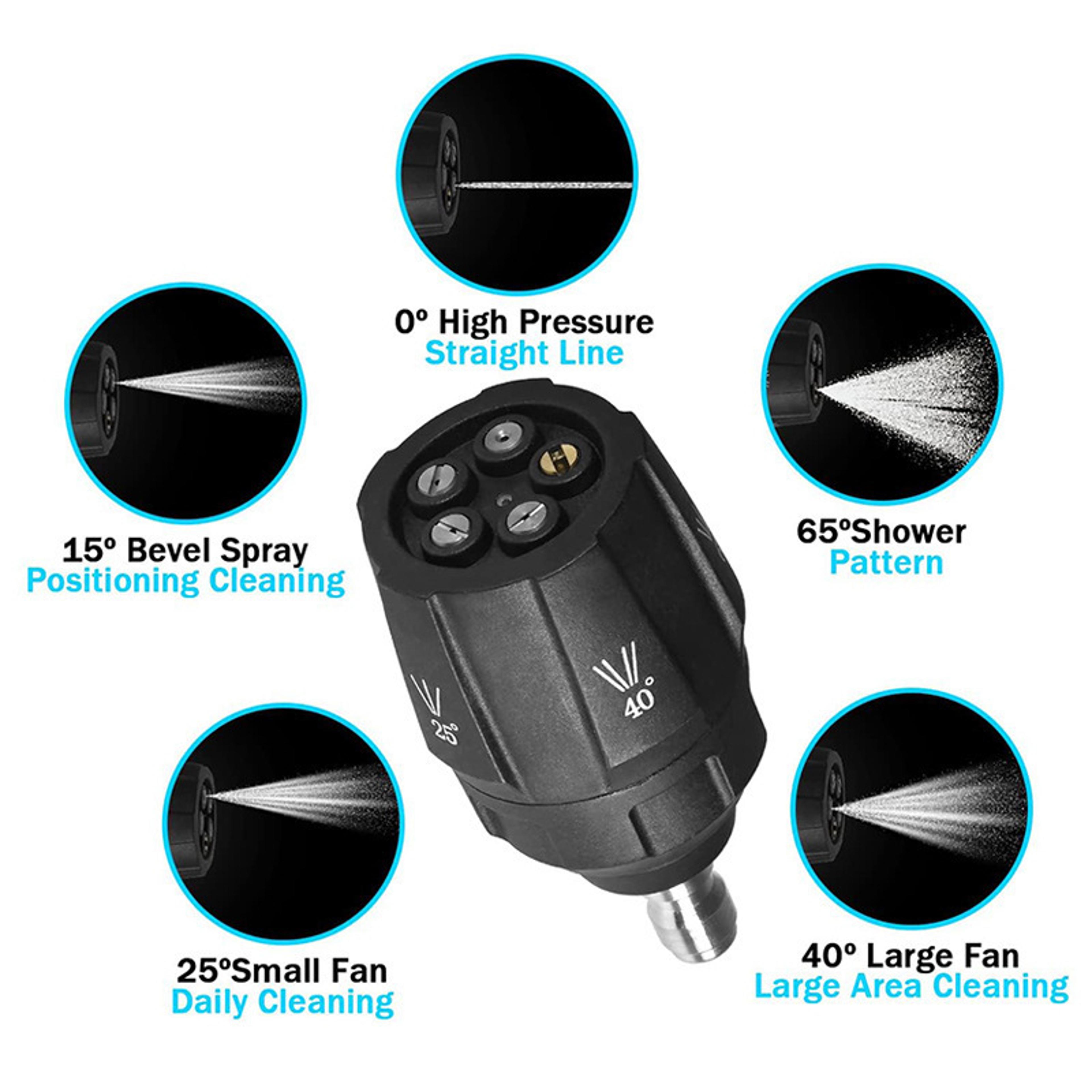 premium adjustable high pressure car wash nozzle multi pattern quick connect cleaning tool