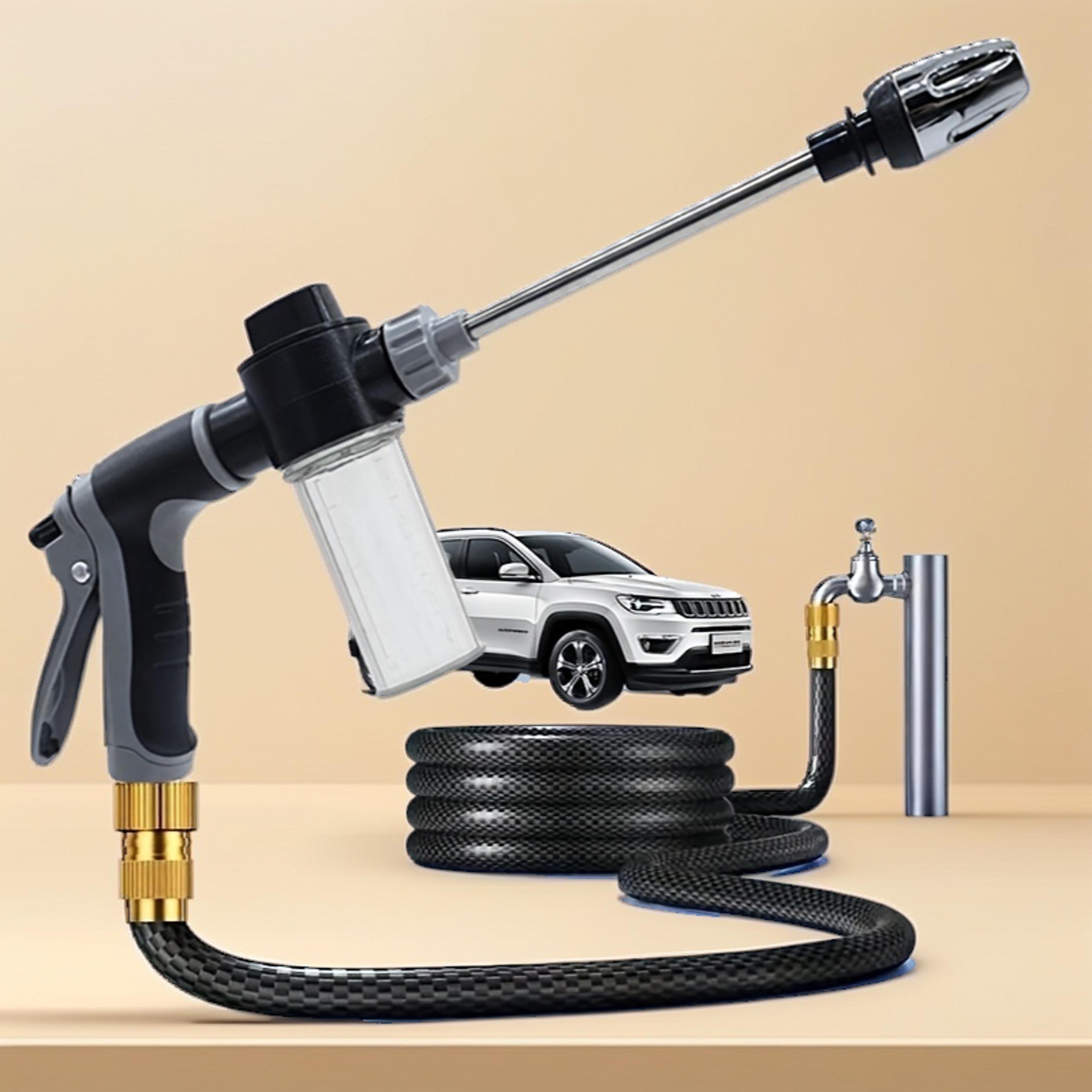 powerfoam high pressure car wash gun & garden hose sprayer with foam cannon
