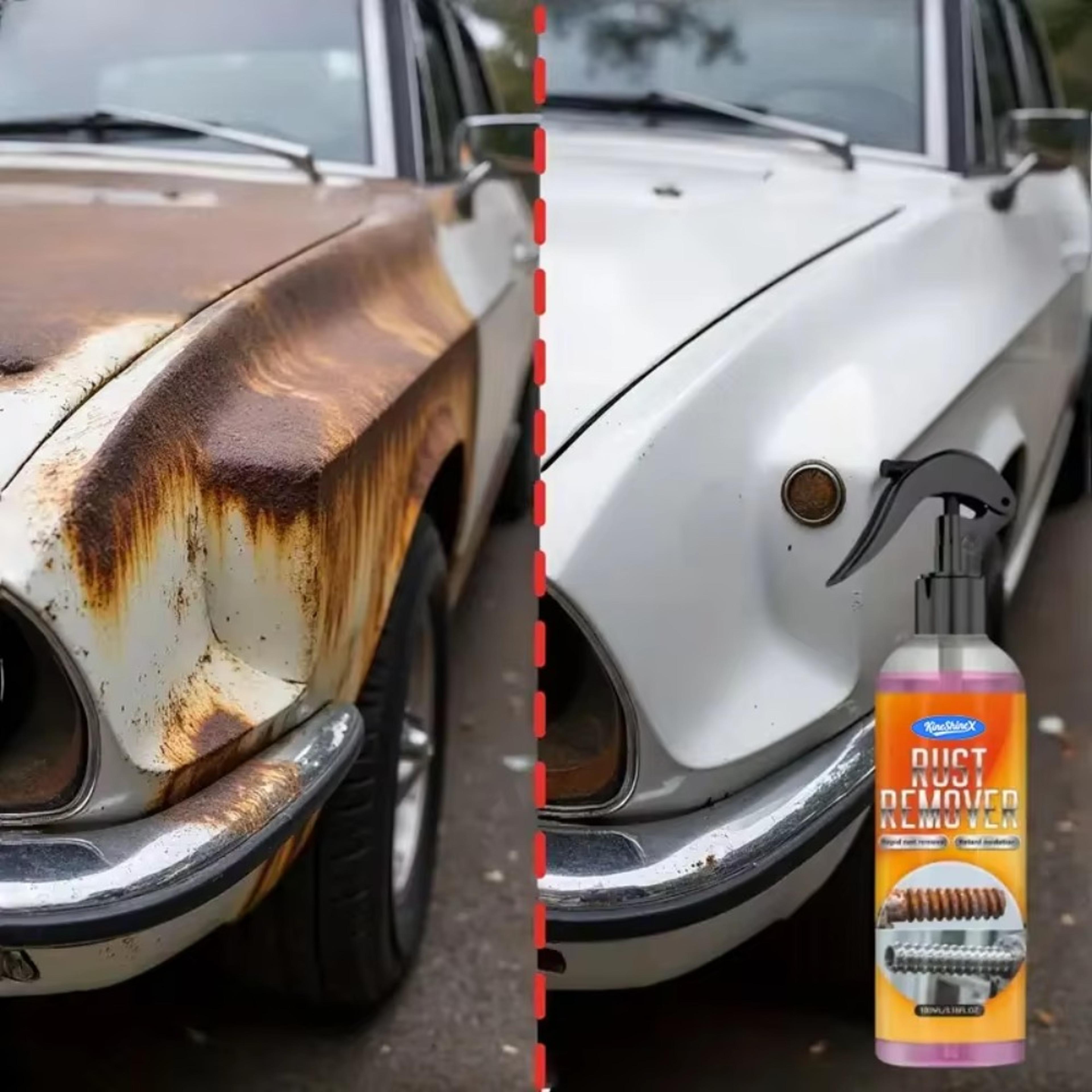 rapidshield rust remover spray for cars & metal surfaces fast acting rust remover spray & metal rust cleaner
