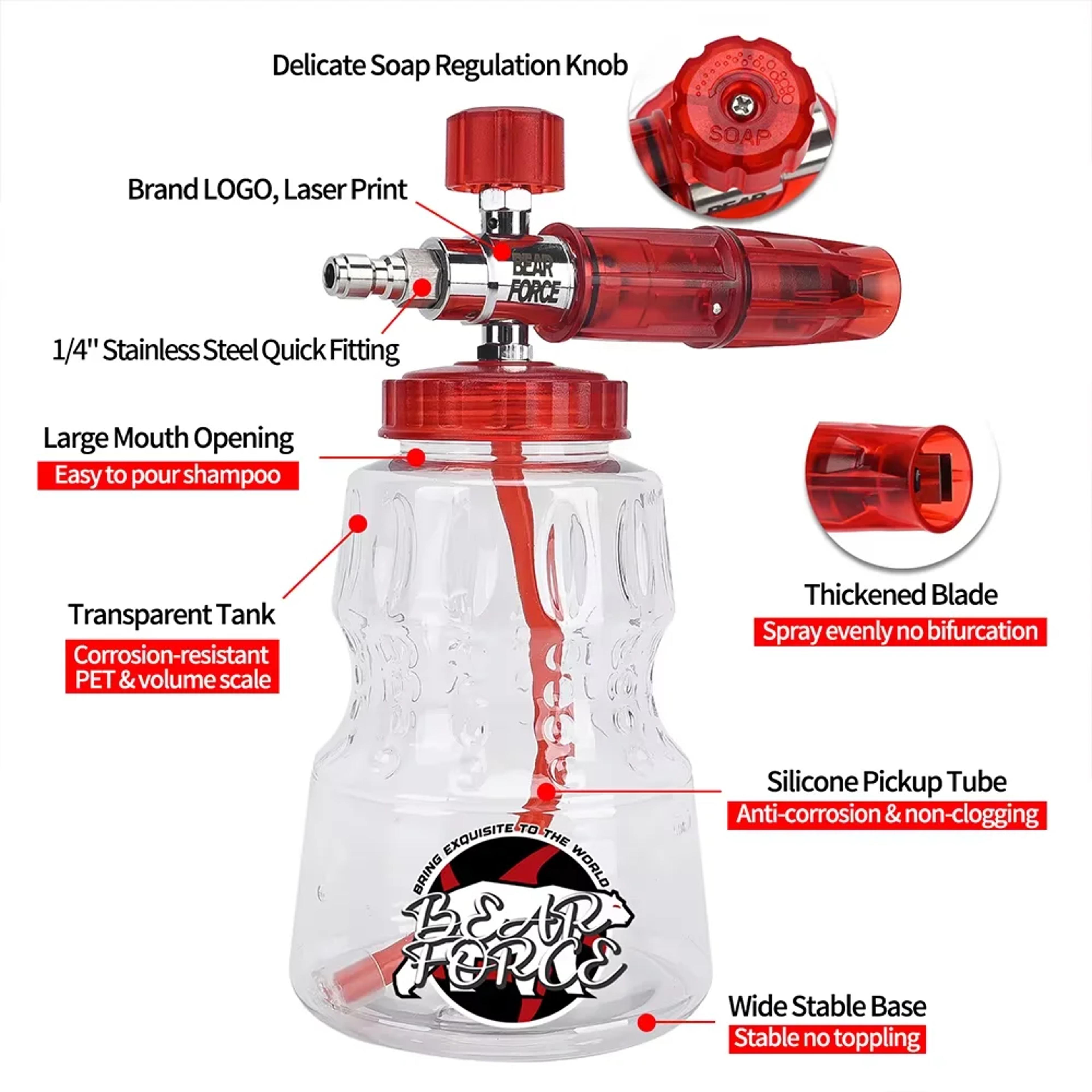 professional foam generator snow foam lance premium pressure washer foam cannon with quick connector