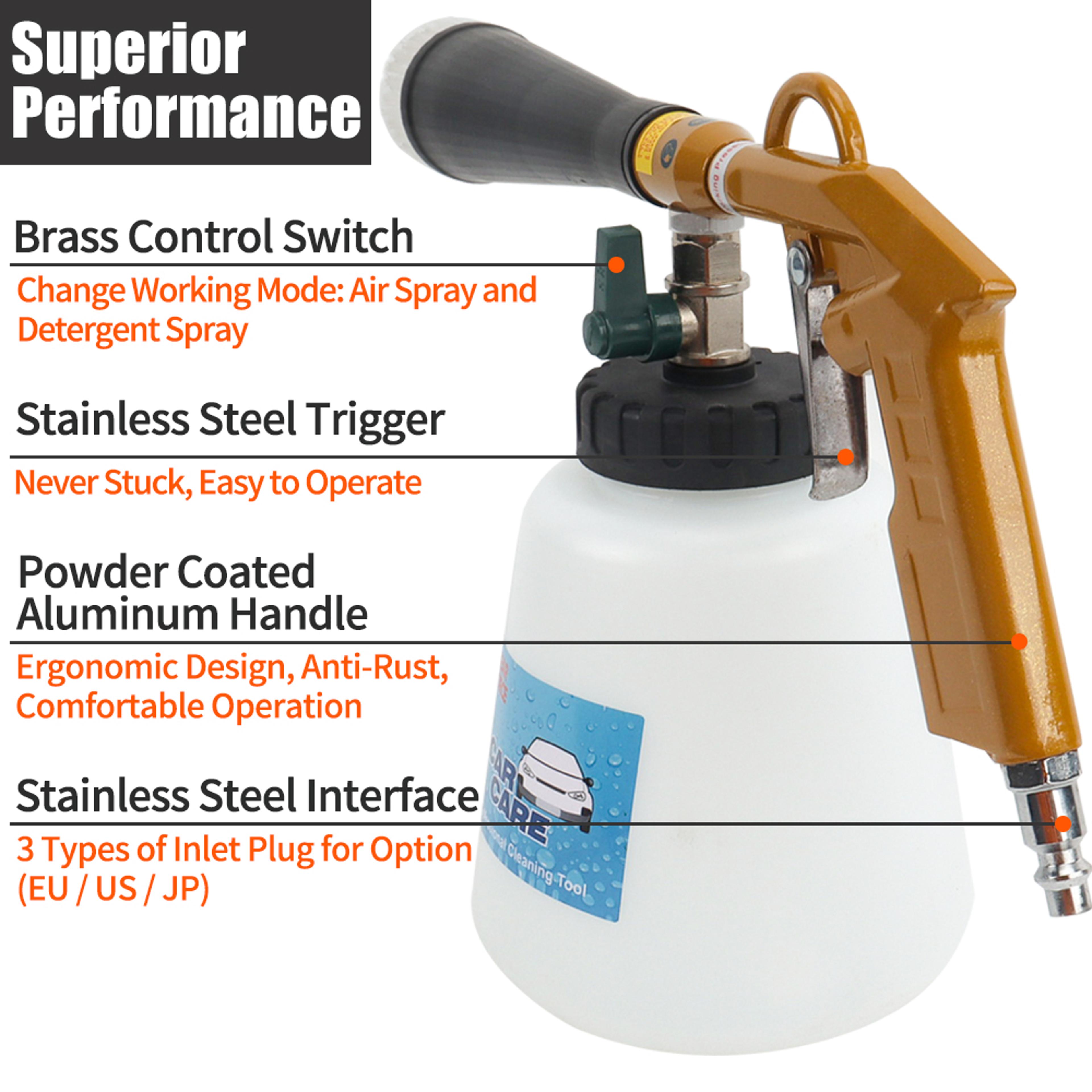 turbofoam pro car cleaning gun high pressure tornador cleaning tool for deep interior detailing