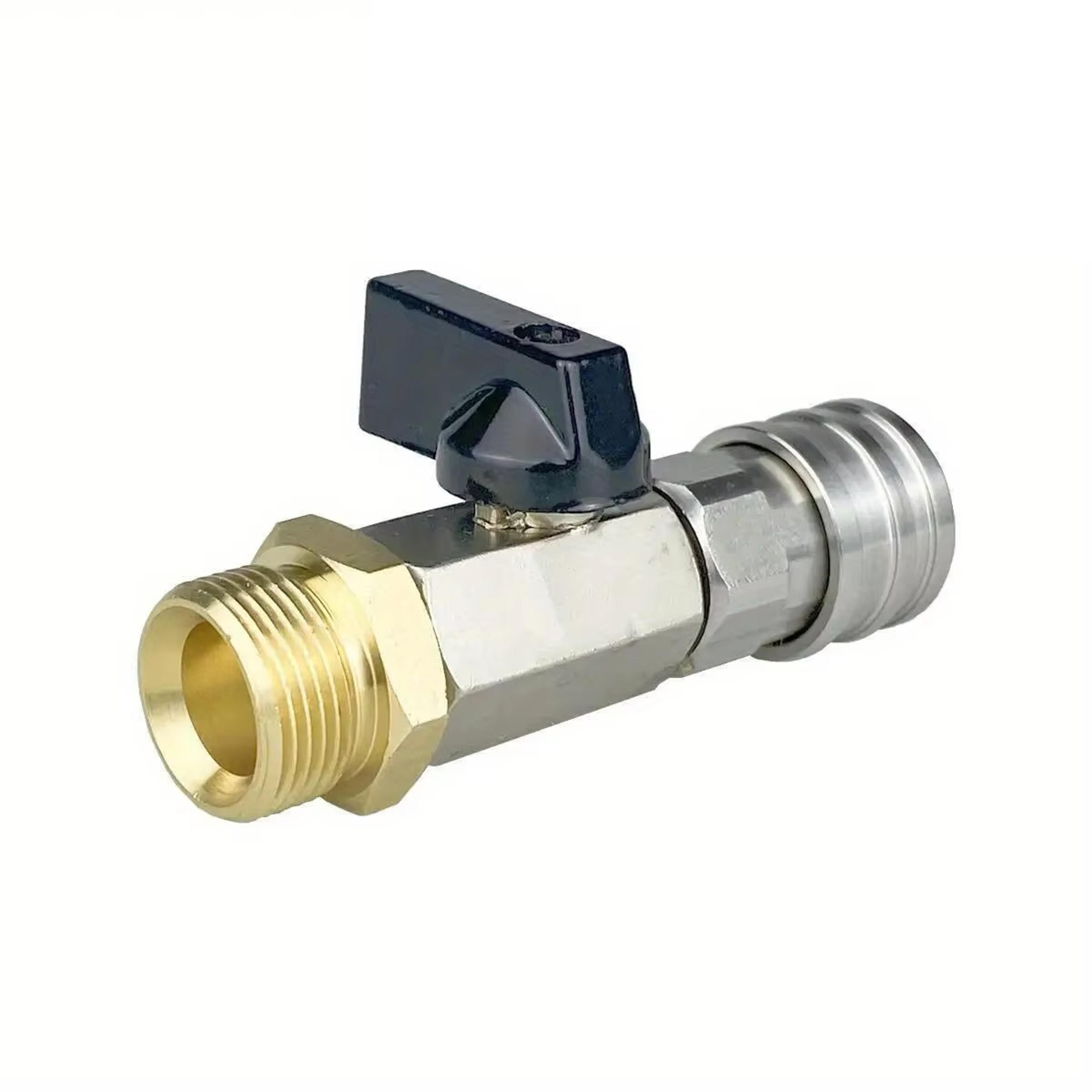 heavy duty pressure washer ball valve with quick connect adapter, stainless steel