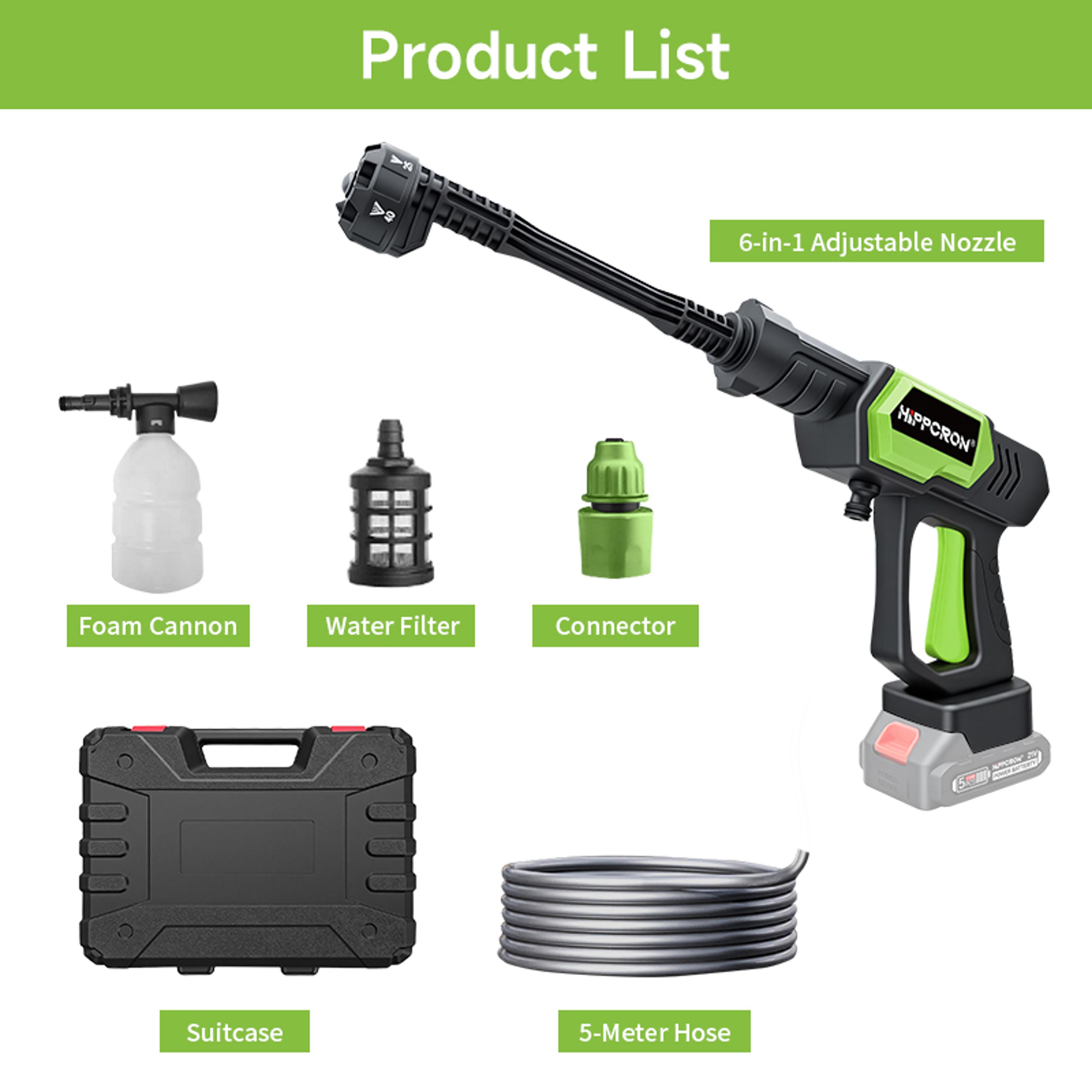 premium portable pressure washer cordless high pressure car & home cleaner