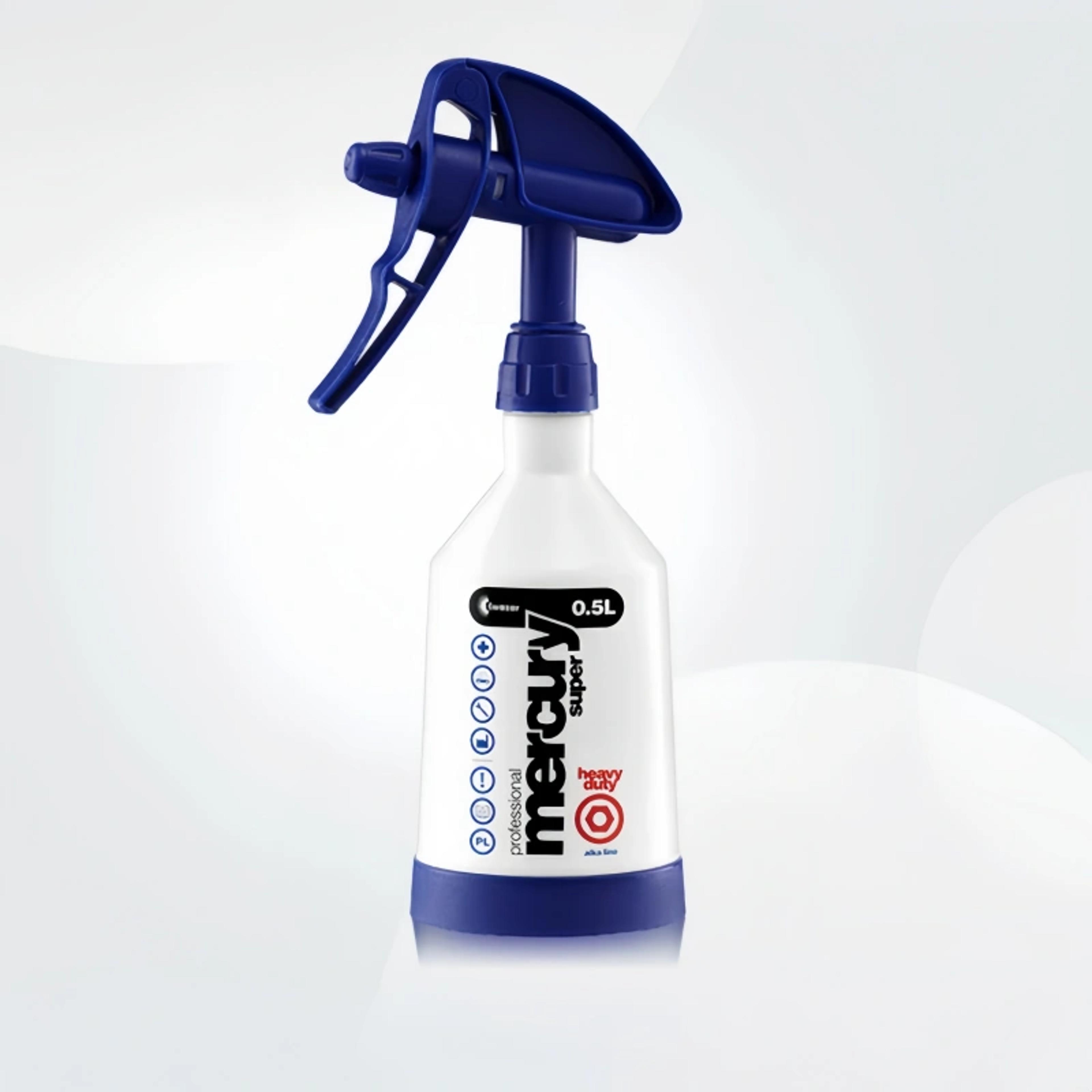 kwazar mercury super hd double action alkali resistant spray bottle for car detailing & cleaning