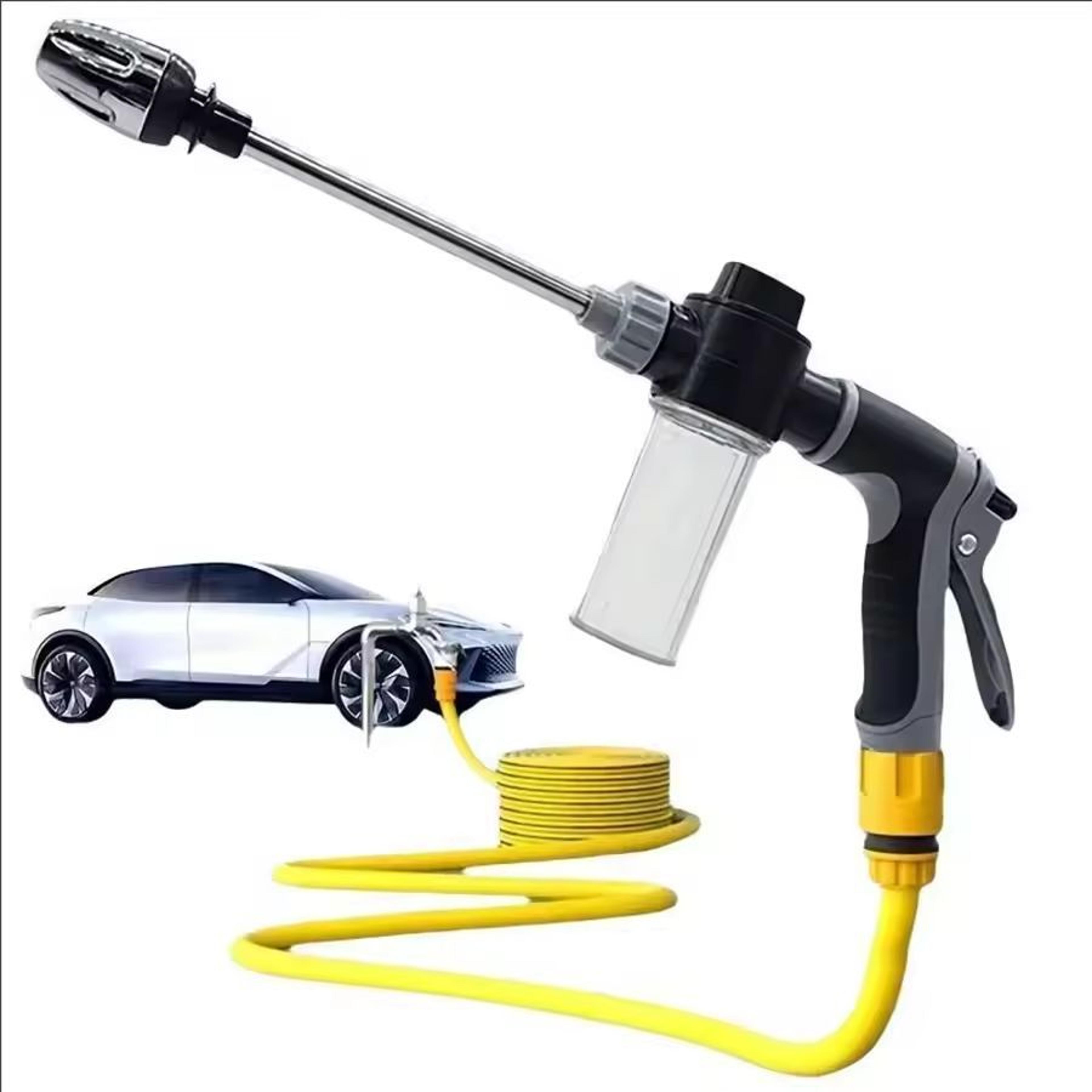 turbofoam high pressure car wash spray gun with adjustable hose nozzle & foam sprayer