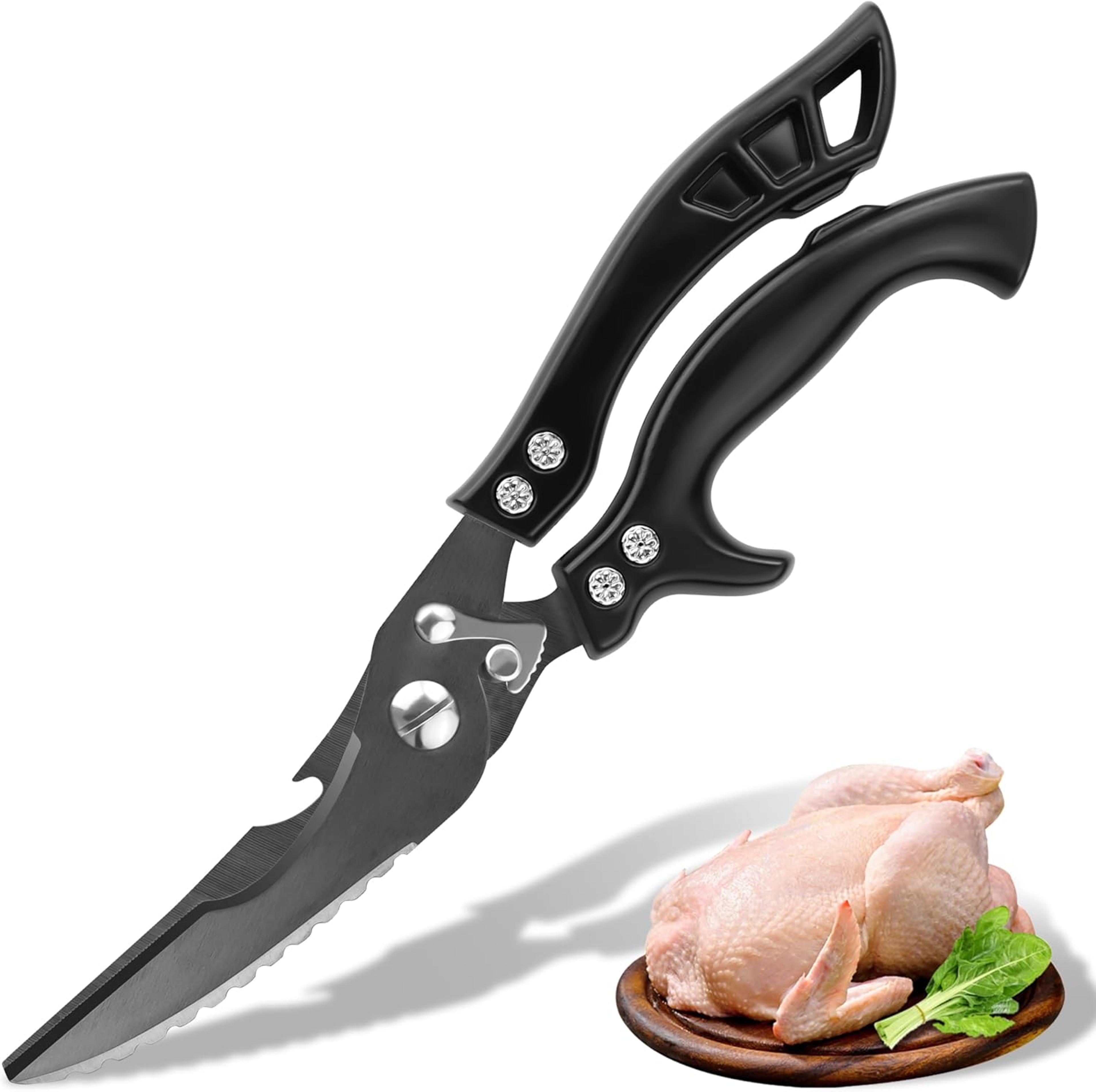 heavy duty stainless steel poultry shears & bone cutting kitchen scissors