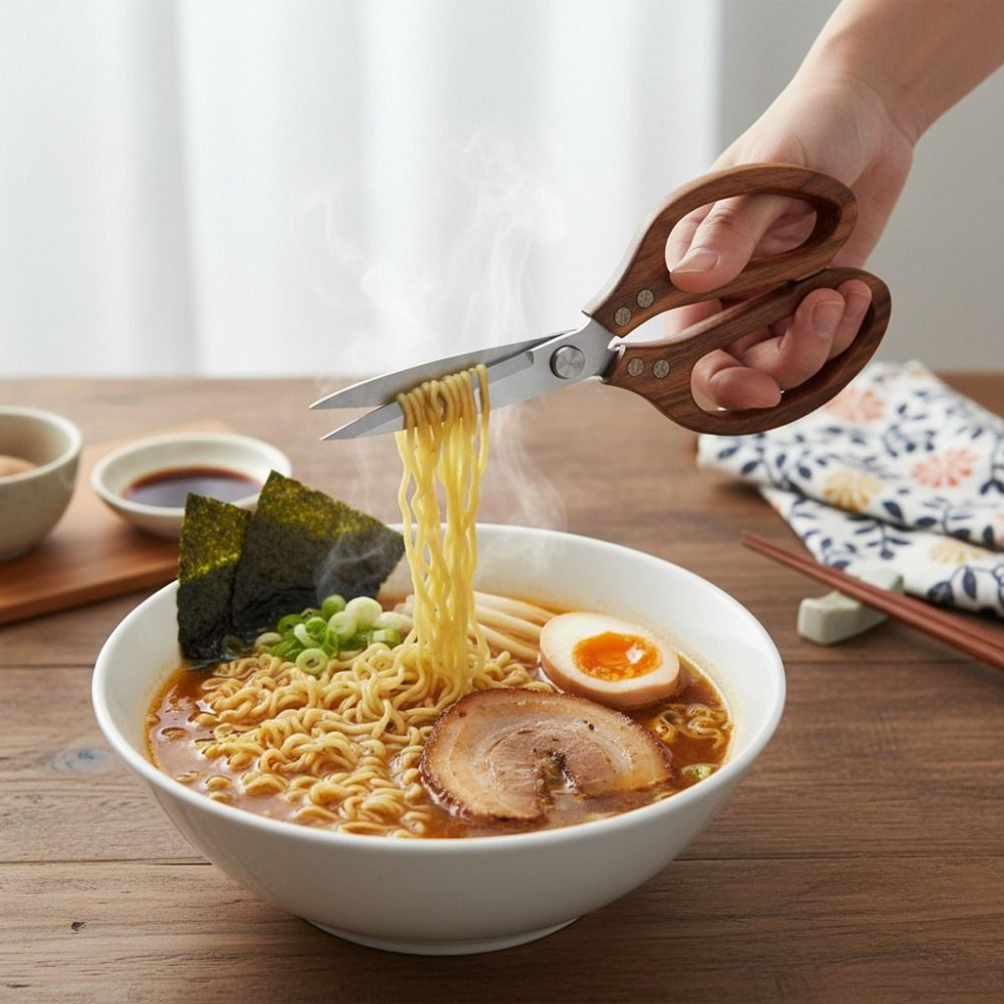 woodgrip pro heavy duty kitchen shears stainless steel kitchen scissors for bbq, meat & noodles